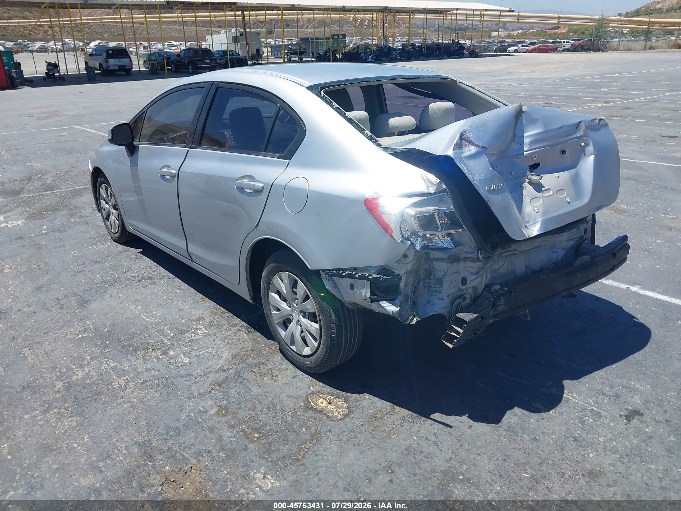 2012 Honda Civic Lx Silver vin: 2HGFB2F51CH564597