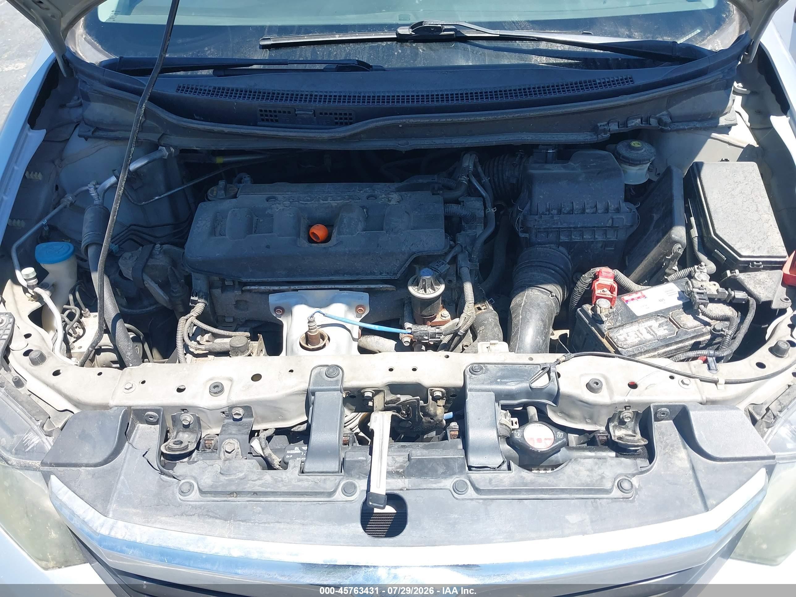 2012 Honda Civic Lx Silver vin: 2HGFB2F51CH564597