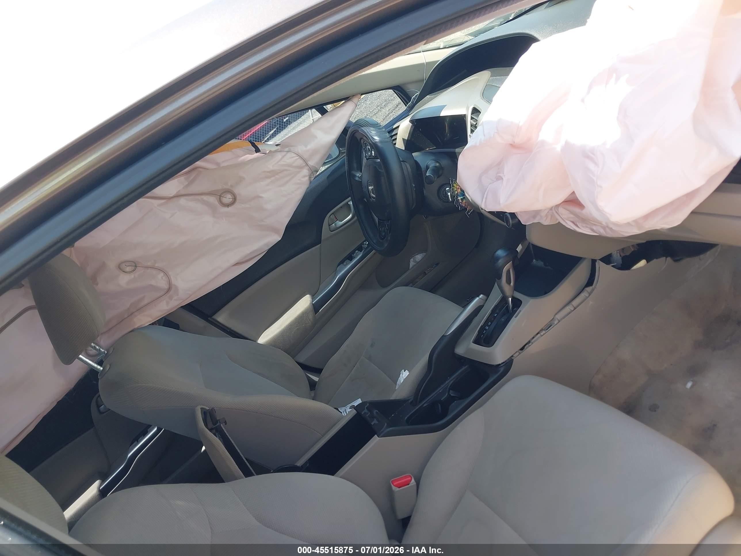 2012 Honda Civic Lx Brown vin: 2HGFB2F51CH566138
