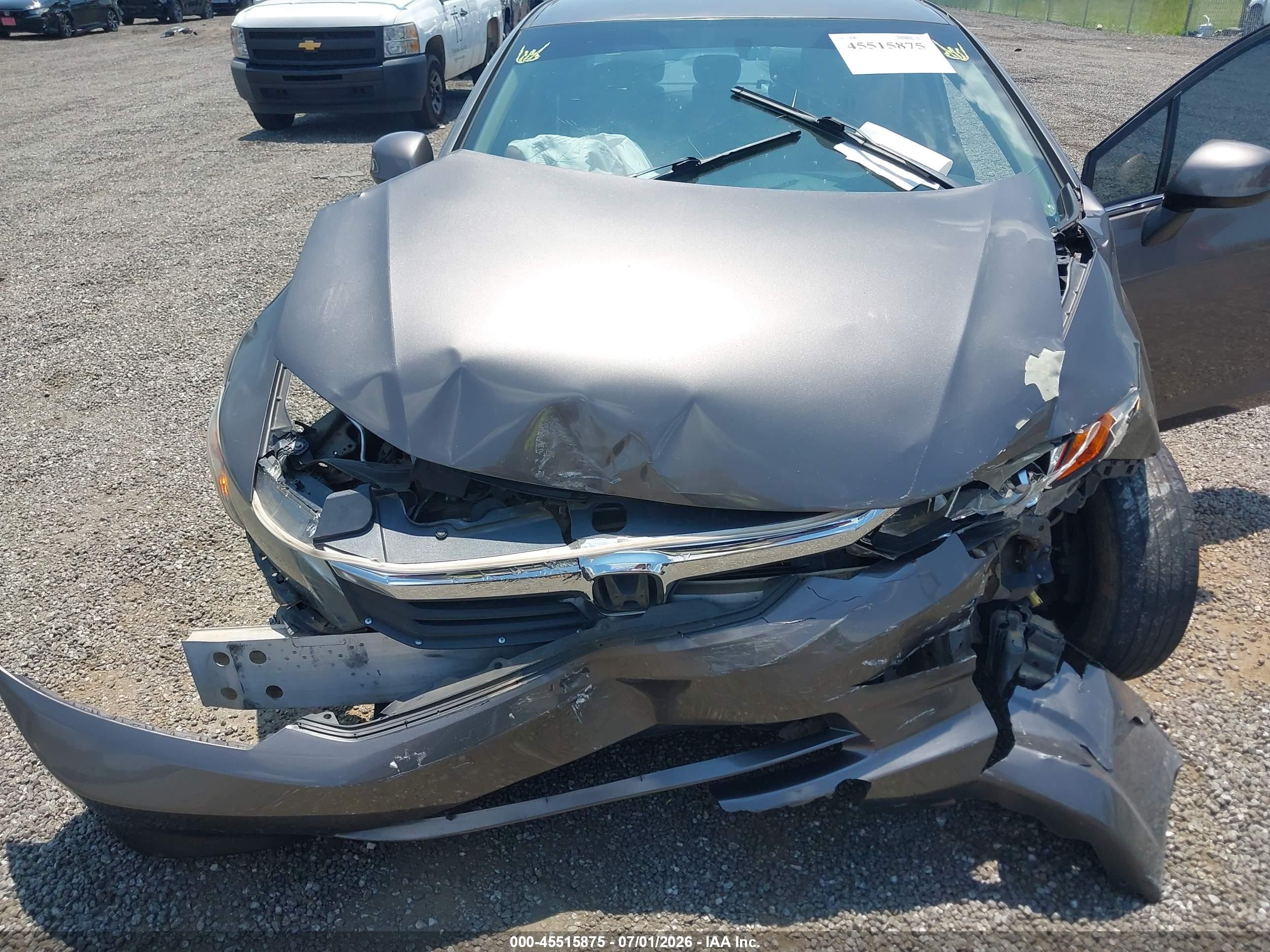 2012 Honda Civic Lx Brown vin: 2HGFB2F51CH566138