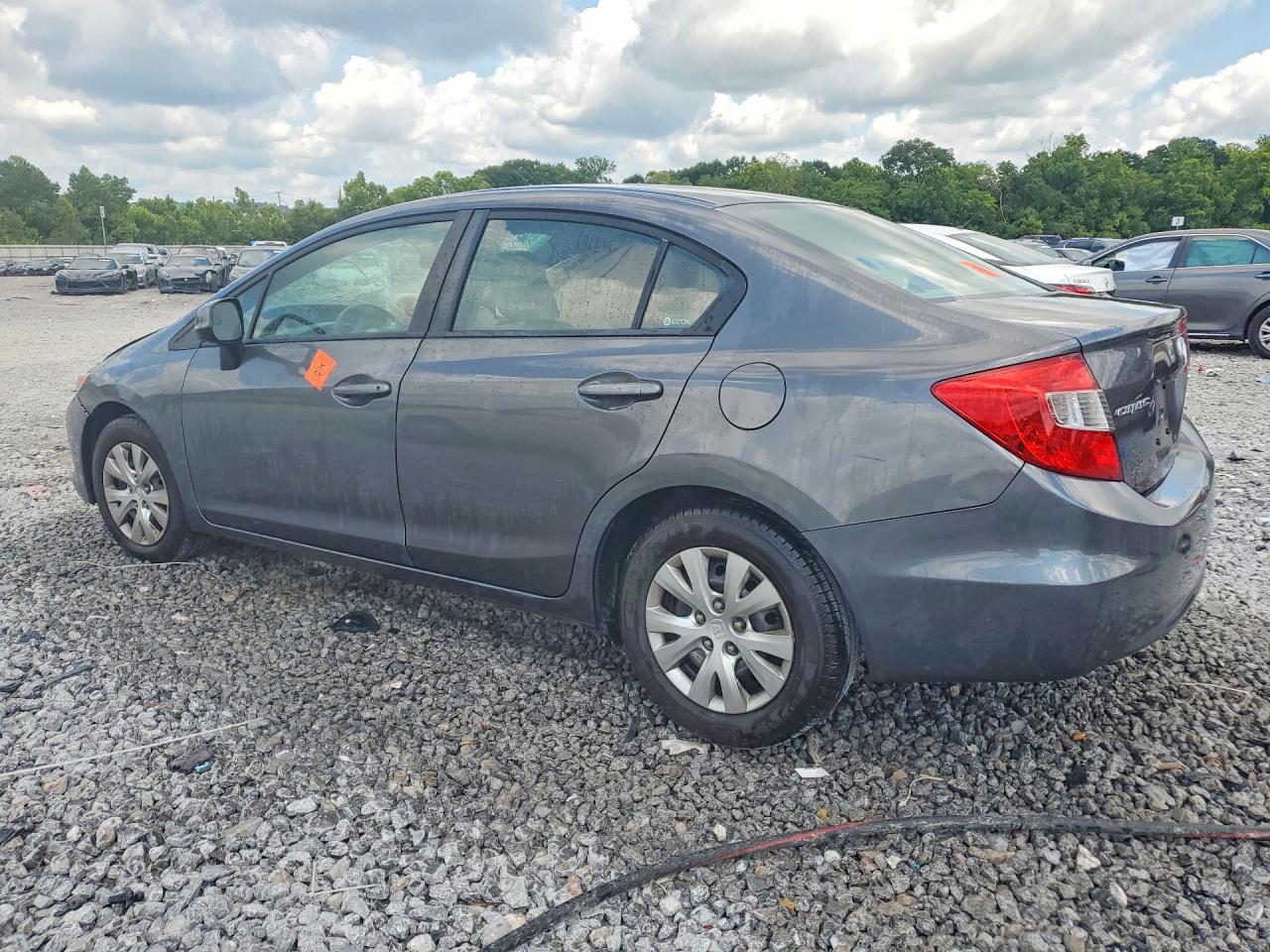 2012 Honda Civic Lx Gray vin: 2HGFB2F51CH581447