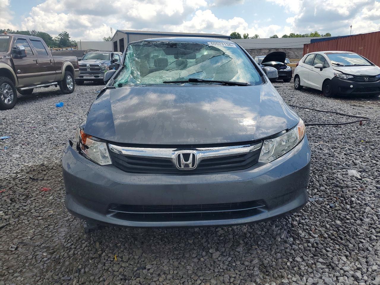 2012 Honda Civic Lx Gray vin: 2HGFB2F51CH581447