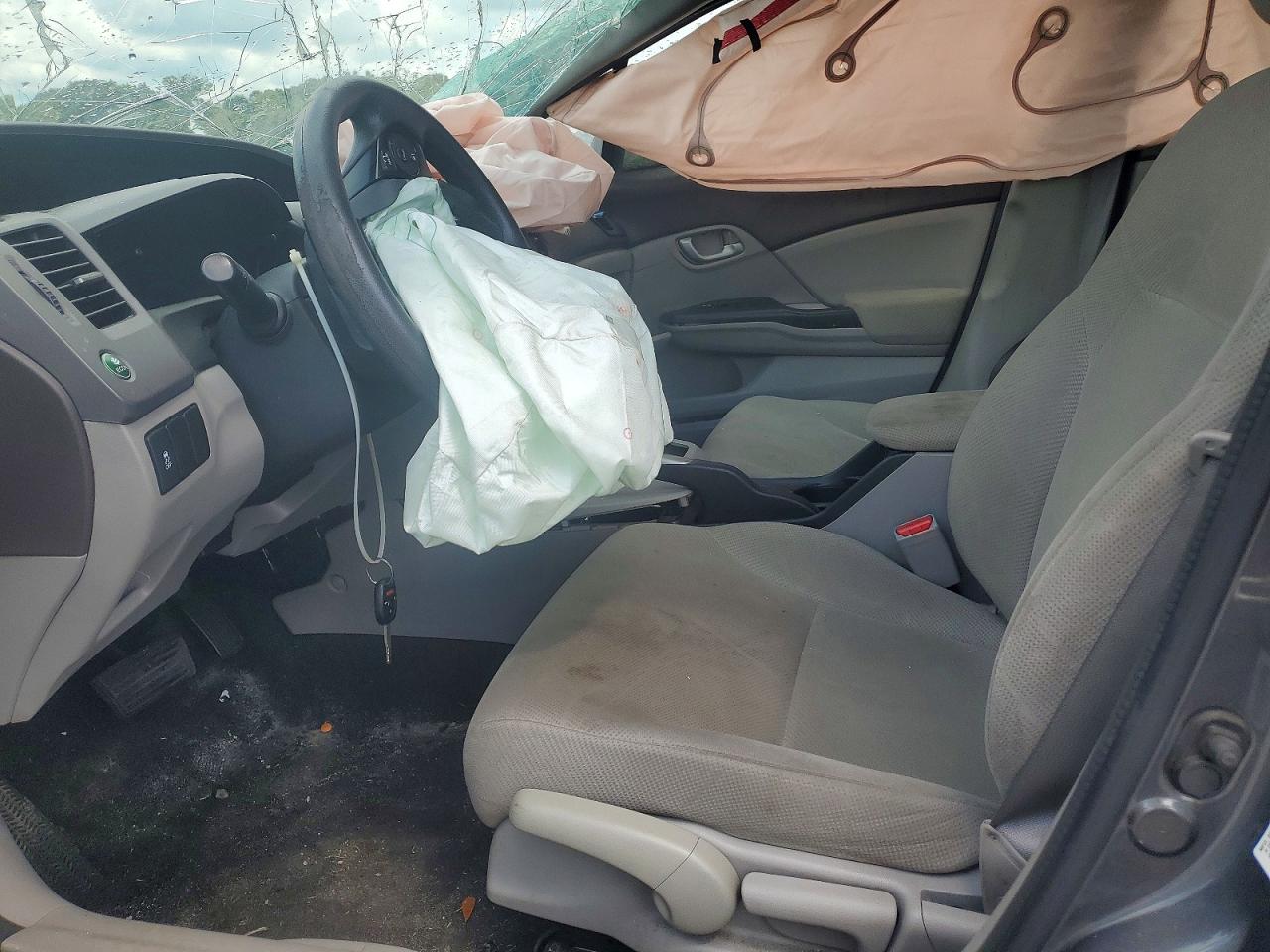 2012 Honda Civic Lx Gray vin: 2HGFB2F51CH581447