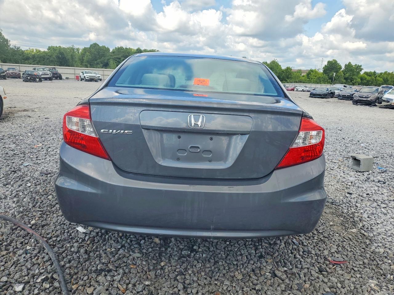 2012 Honda Civic Lx Gray vin: 2HGFB2F51CH581447