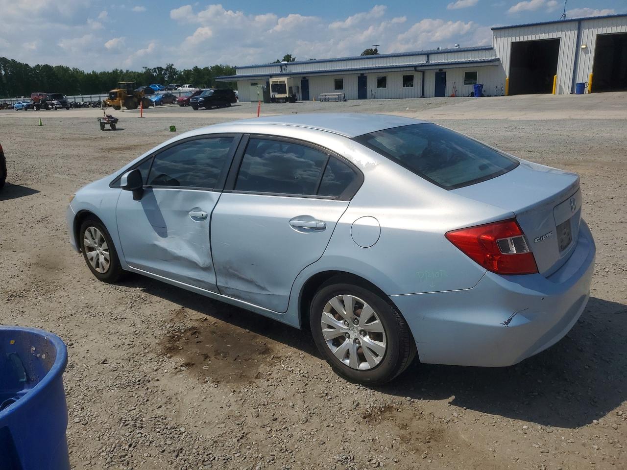 2012 Honda Civic Lx Blue vin: 2HGFB2F51CH587670