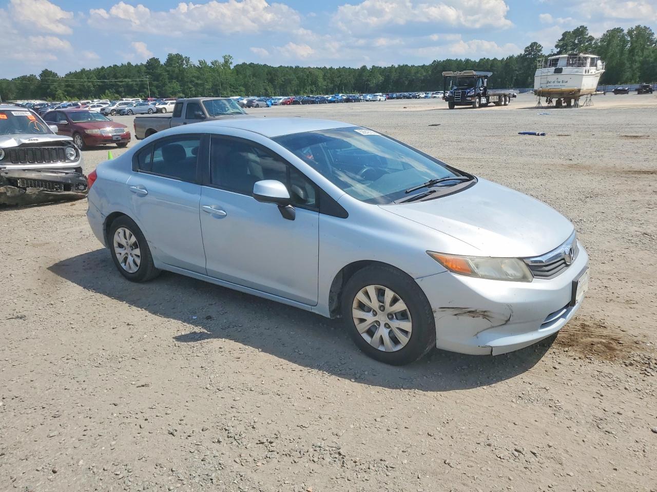 2012 Honda Civic Lx Blue vin: 2HGFB2F51CH587670