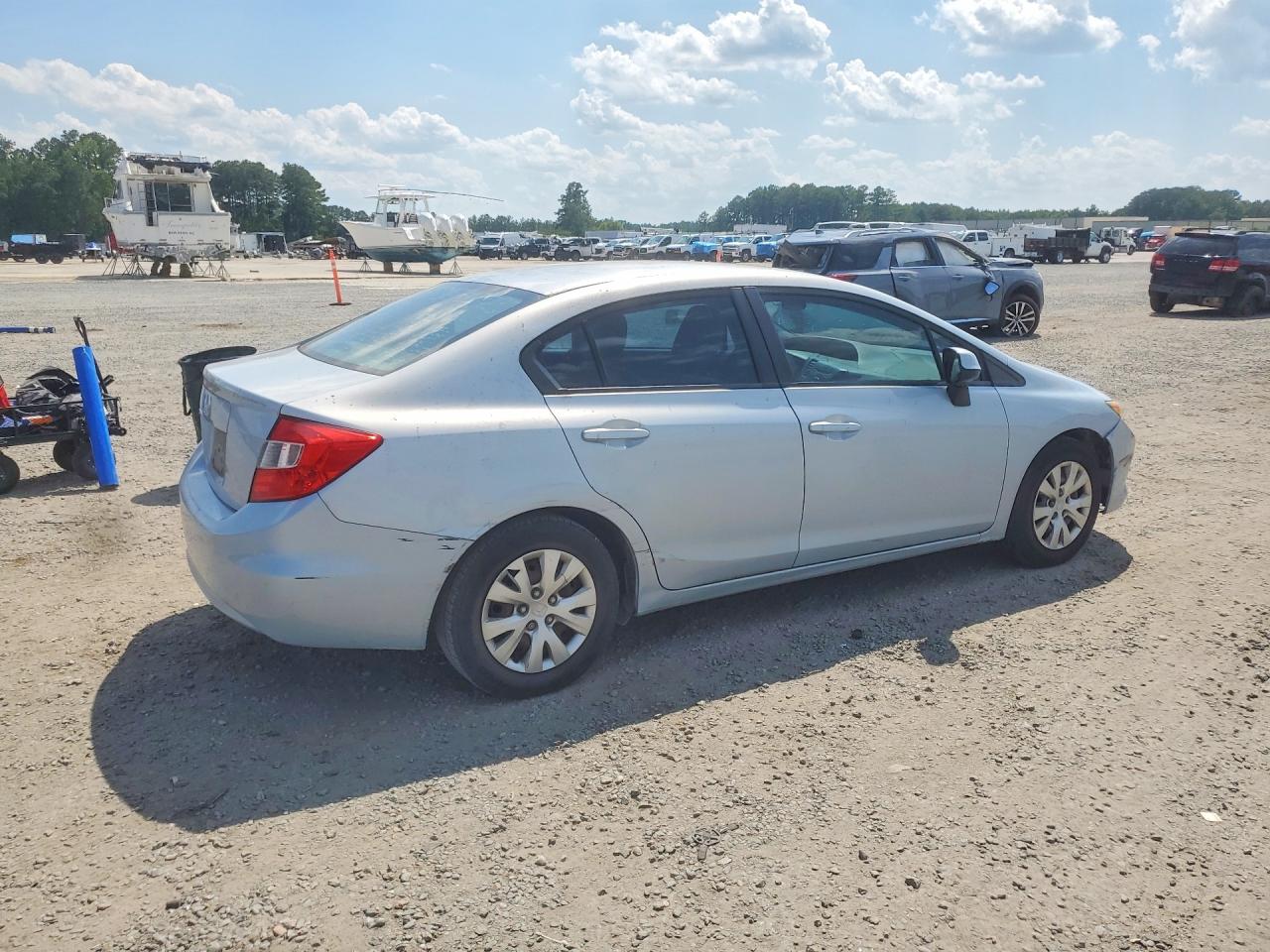 2012 Honda Civic Lx Blue vin: 2HGFB2F51CH587670