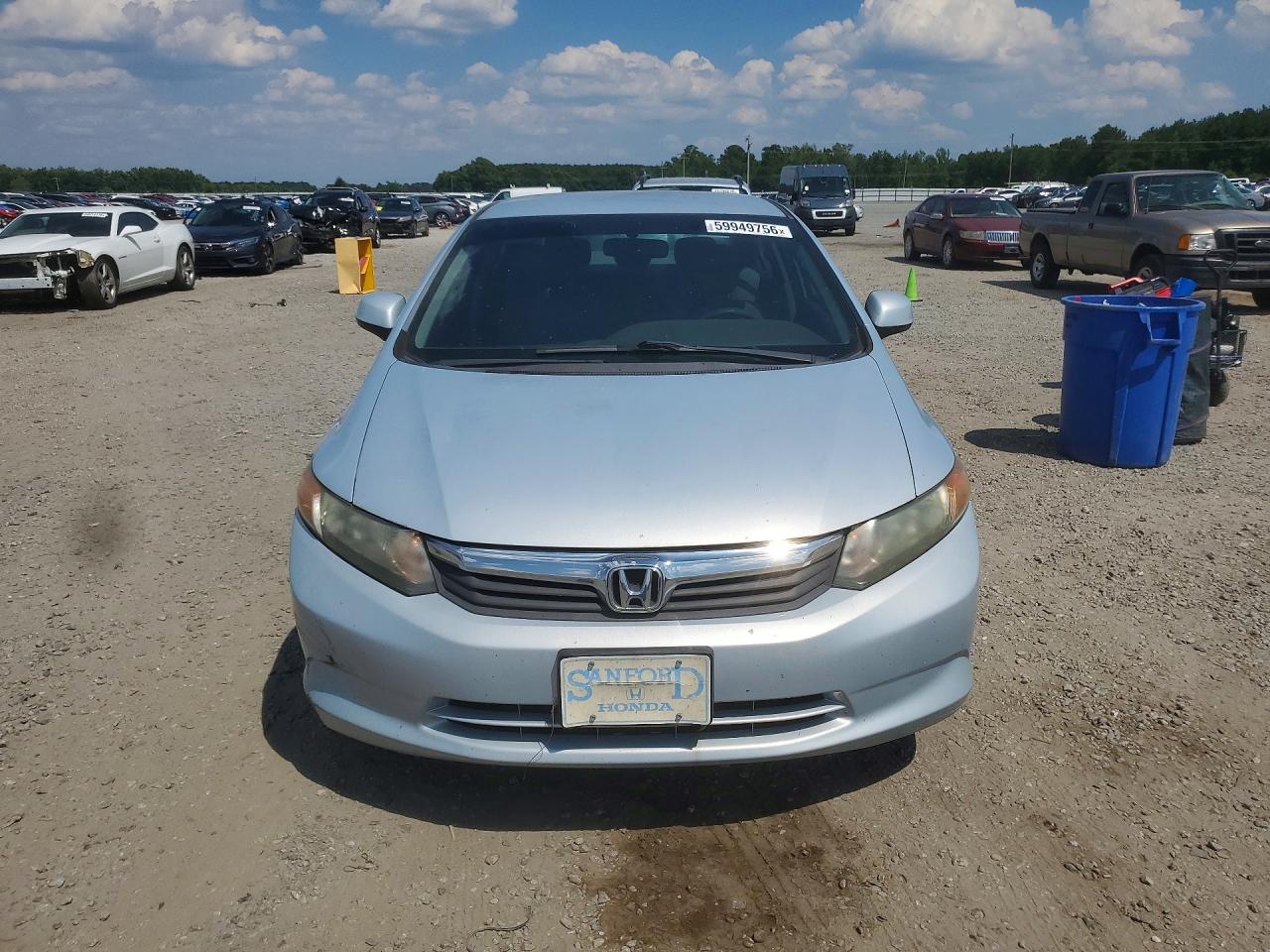 2012 Honda Civic Lx Blue vin: 2HGFB2F51CH587670