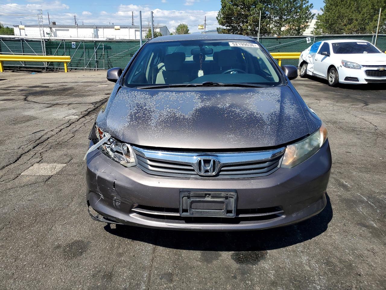 2012 Honda Civic Lx Gray vin: 2HGFB2F51CH588656