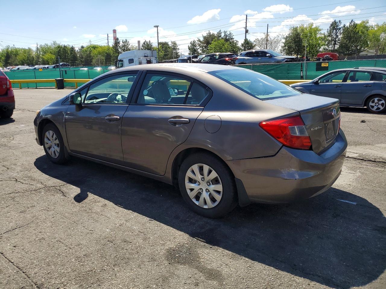 2012 Honda Civic Lx Gray vin: 2HGFB2F51CH588656