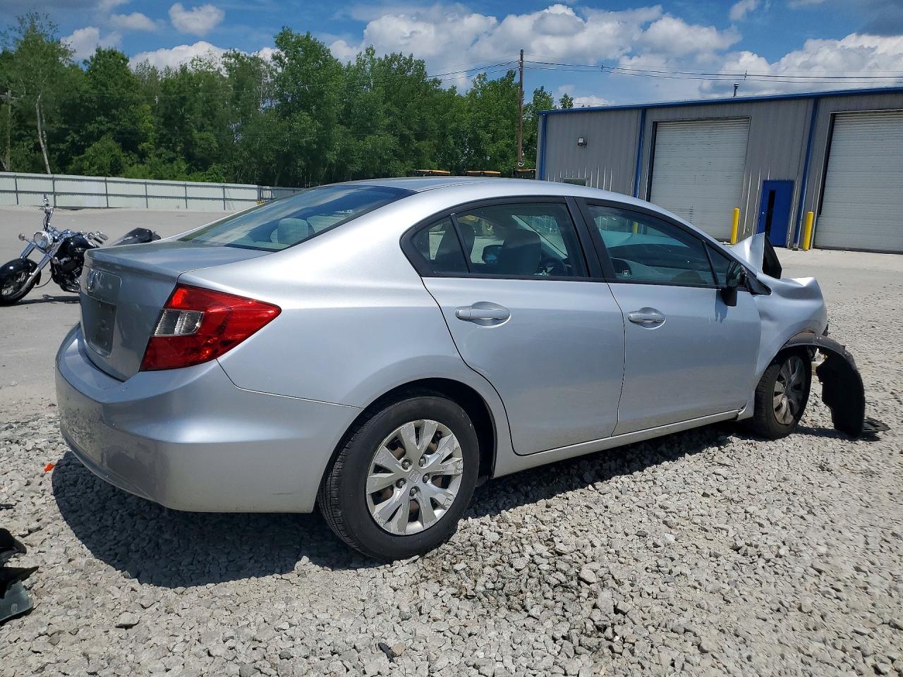 2012 Honda Civic Lx Серебряный vin: 2HGFB2F51CH597700