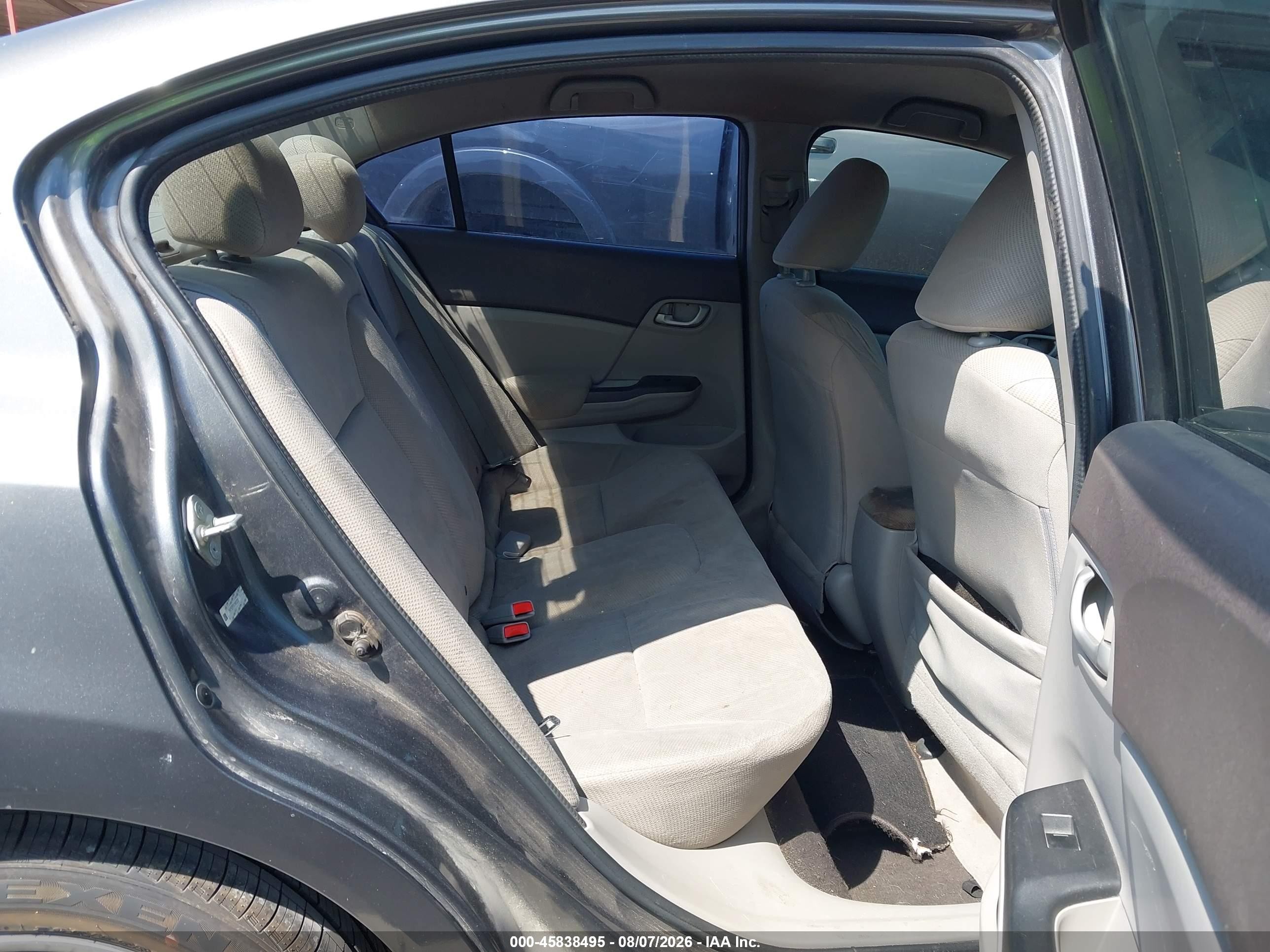 2012 Honda Civic Lx Gray vin: 2HGFB2F51CH602233