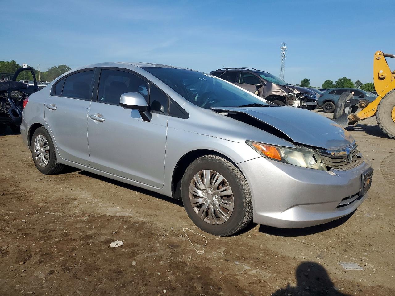 2012 Honda Civic 4d Lx Silver vin: 2HGFB2F51CH608422