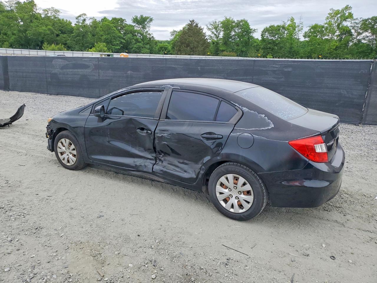 2012 Honda Civic Lx Черный vin: 2HGFB2F51CH609411