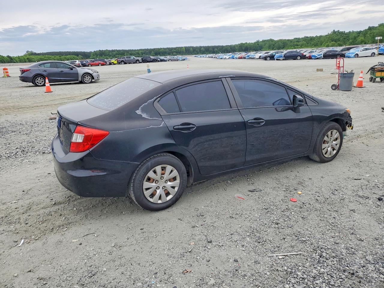 2012 Honda Civic Lx Черный vin: 2HGFB2F51CH609411