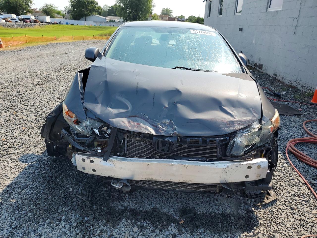 2012 Honda Civic Lx Gray vin: 2HGFB2F51CH609831
