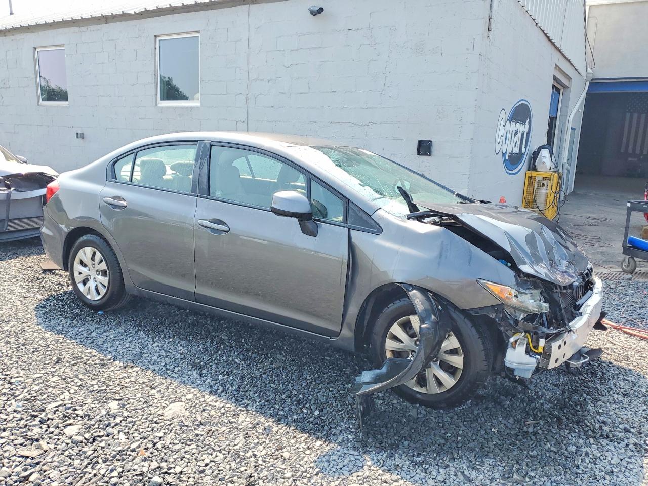 2012 Honda Civic Lx Gray vin: 2HGFB2F51CH609831