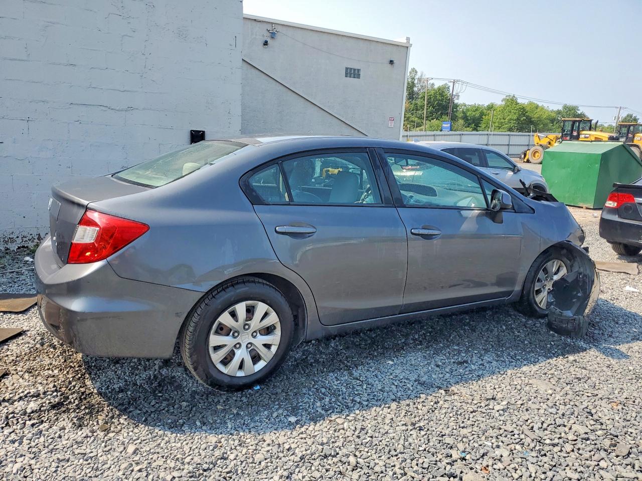 2012 Honda Civic Lx Gray vin: 2HGFB2F51CH609831