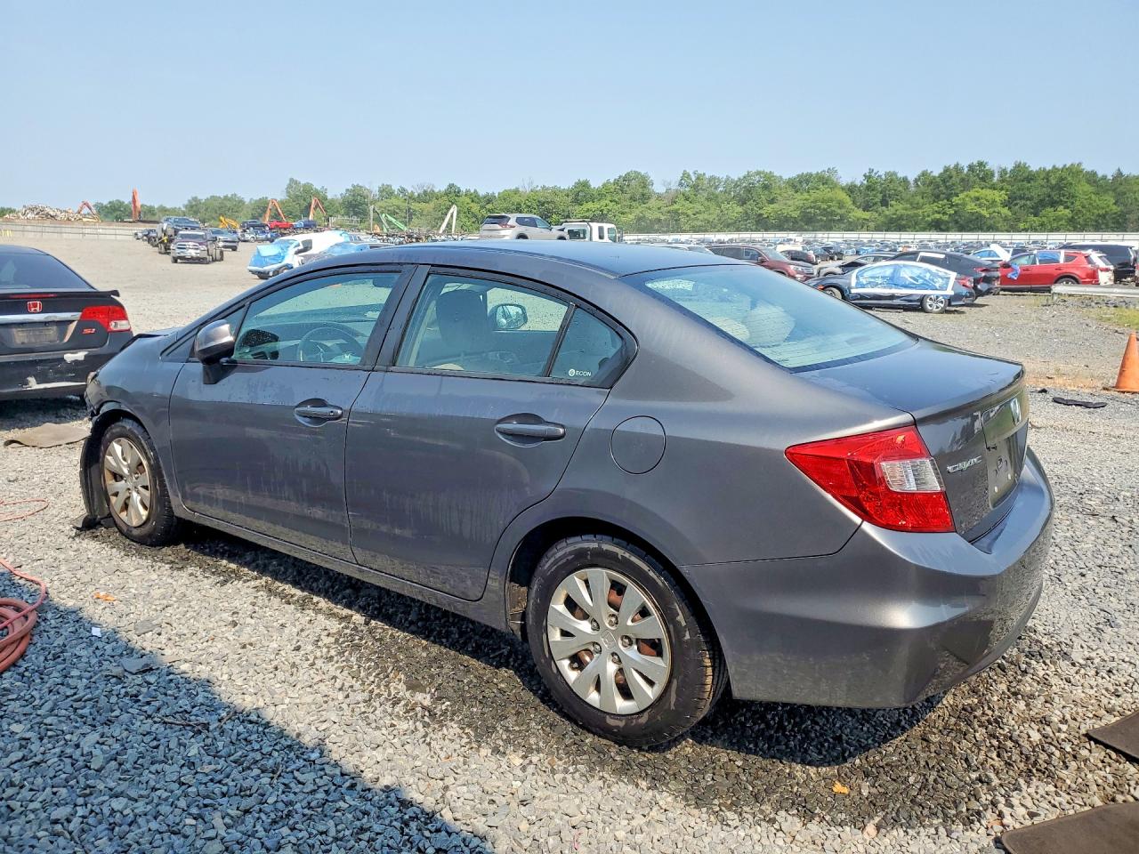 2012 Honda Civic Lx Gray vin: 2HGFB2F51CH609831