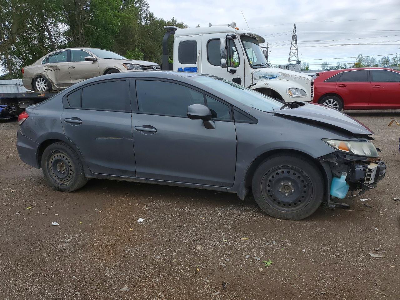 2013 Honda Civic Lx Gray vin: 2HGFB2F51DH029979