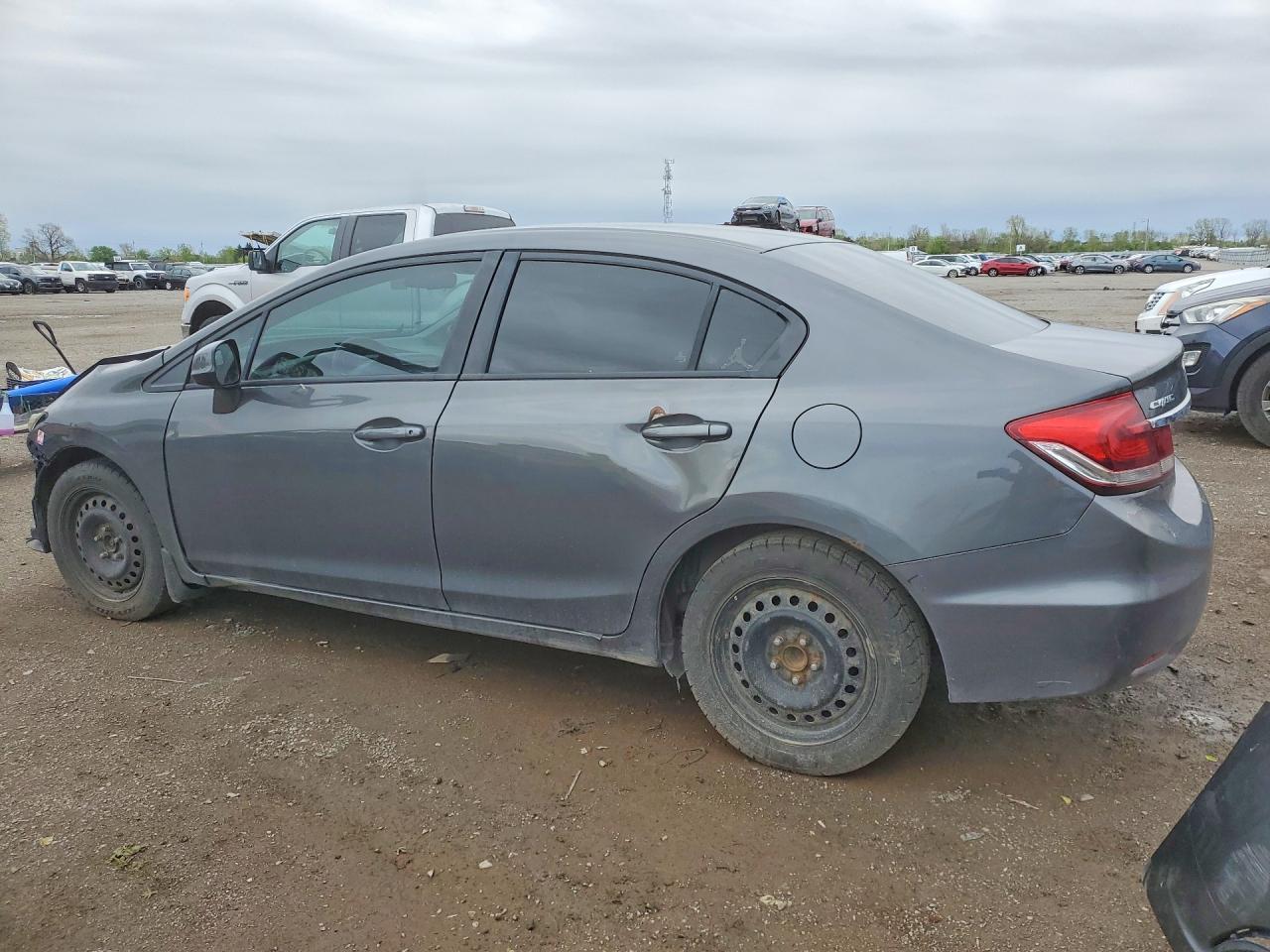 2013 Honda Civic Lx Gray vin: 2HGFB2F51DH029979