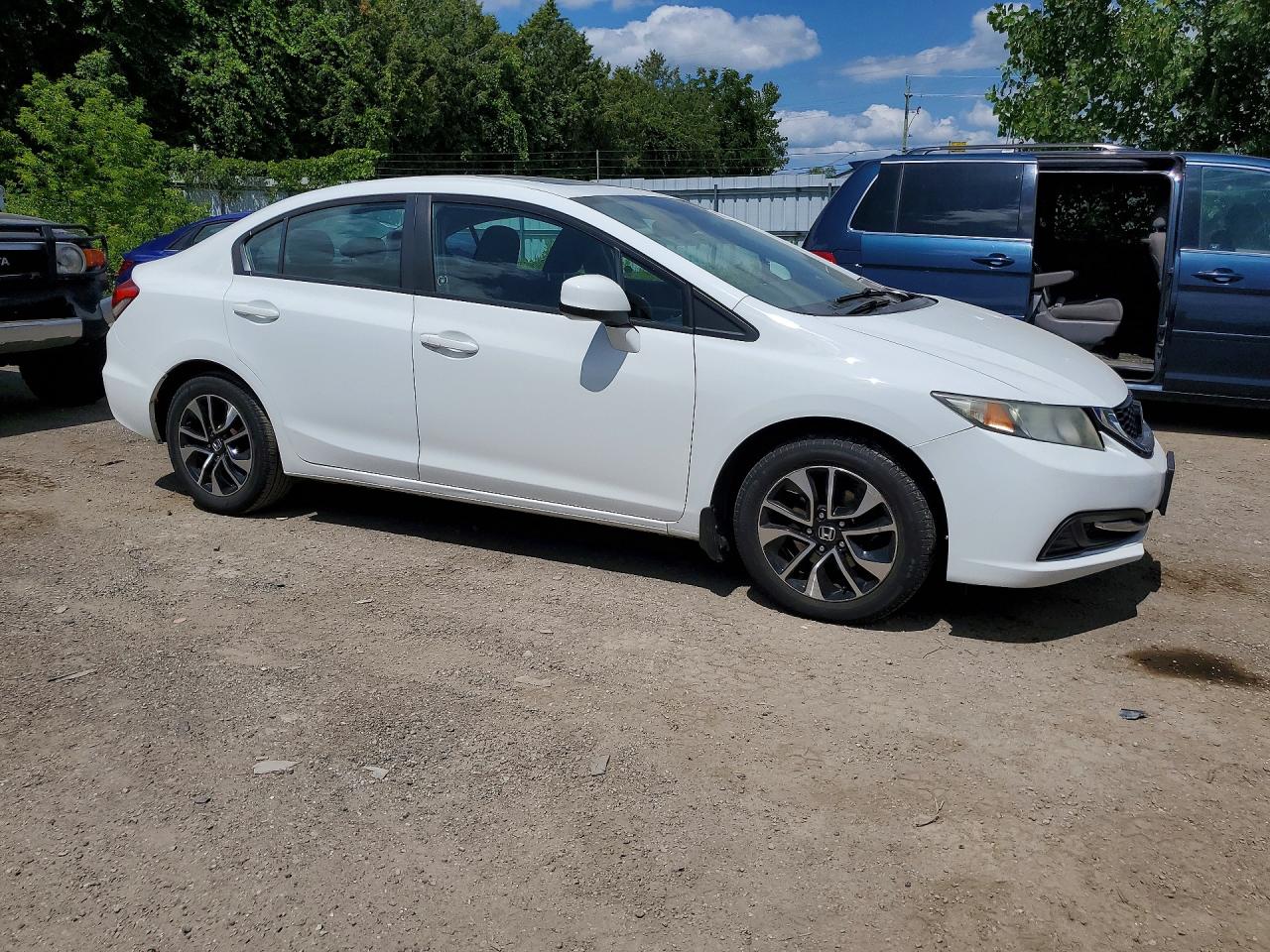 2013 Honda Civic Lx White vin: 2HGFB2F51DH102509