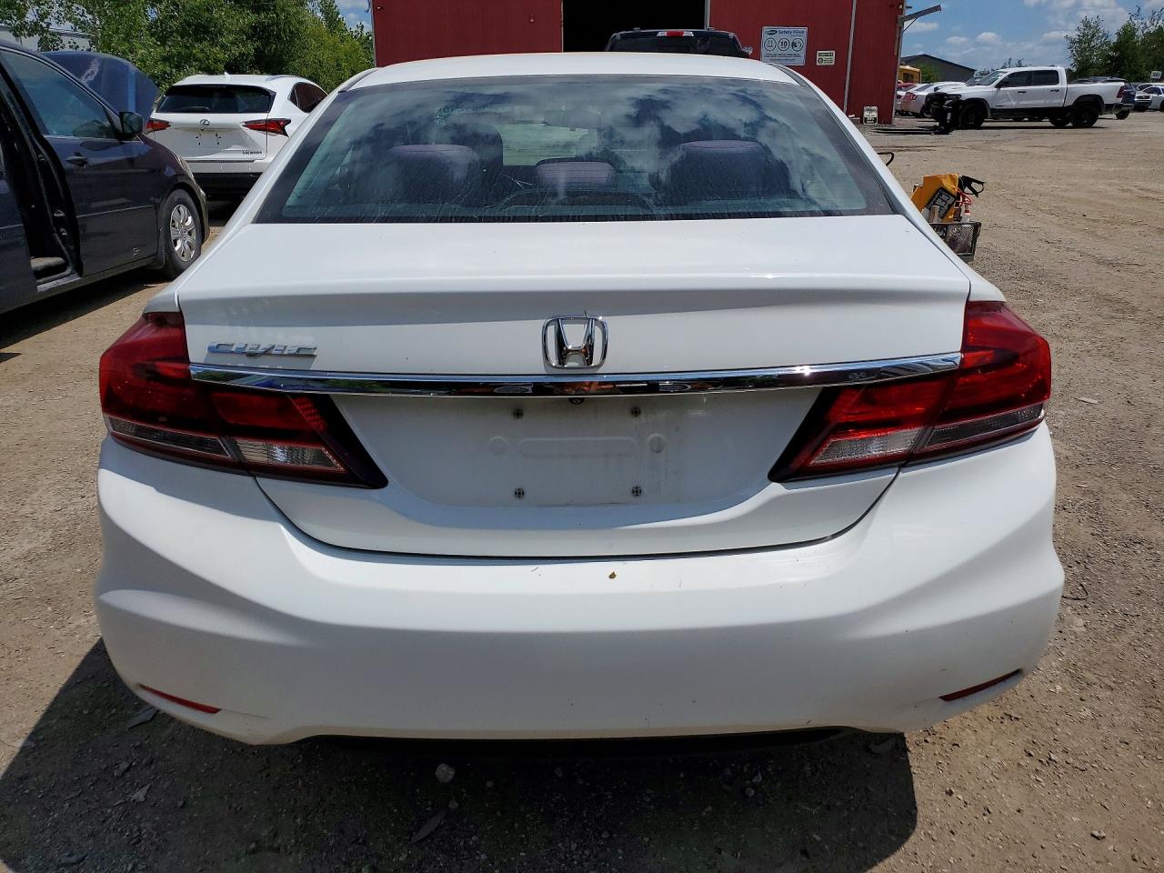 2013 Honda Civic Lx White vin: 2HGFB2F51DH102509
