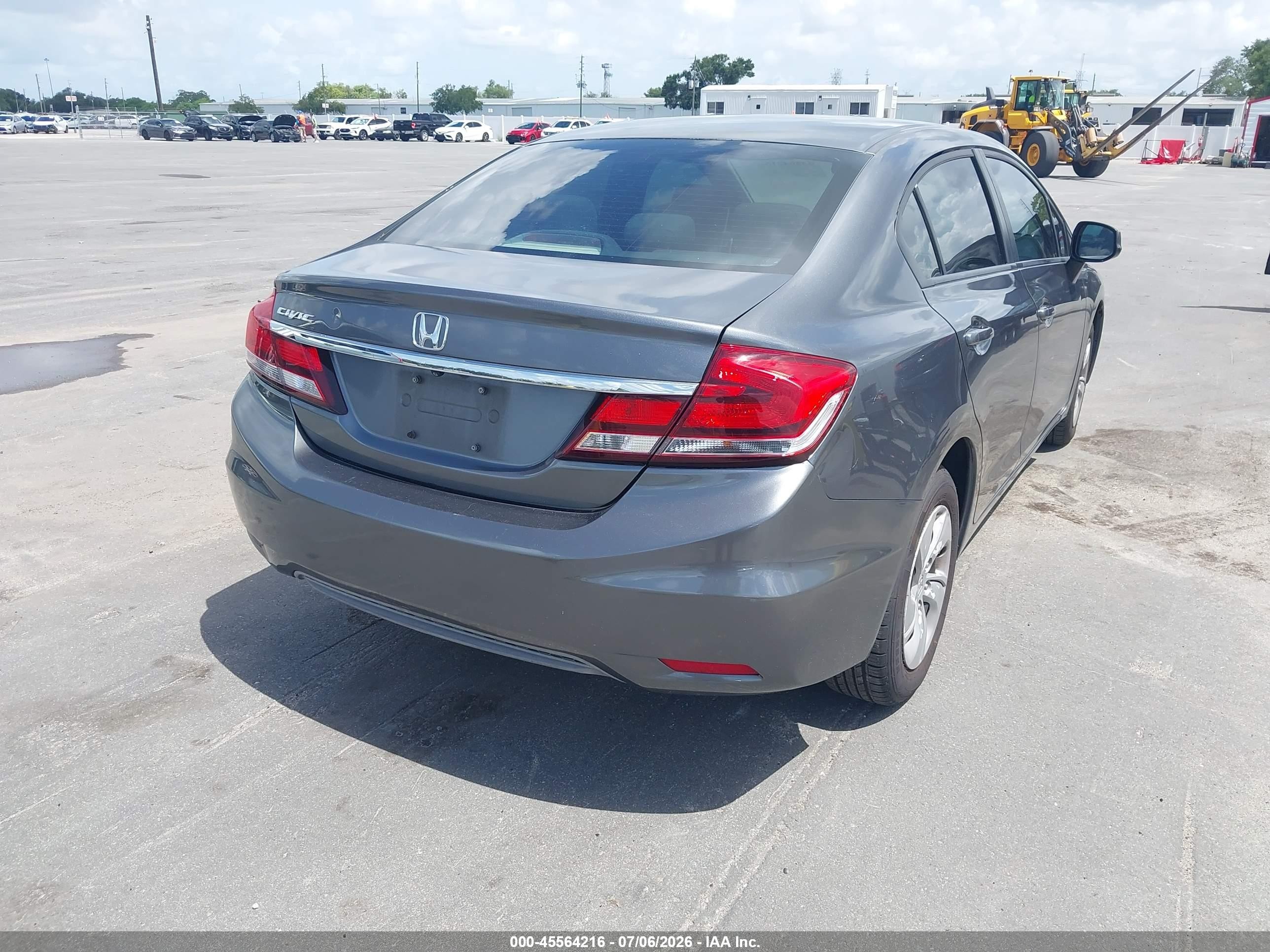 2013 Honda Civic Lx Gray vin: 2HGFB2F51DH300653
