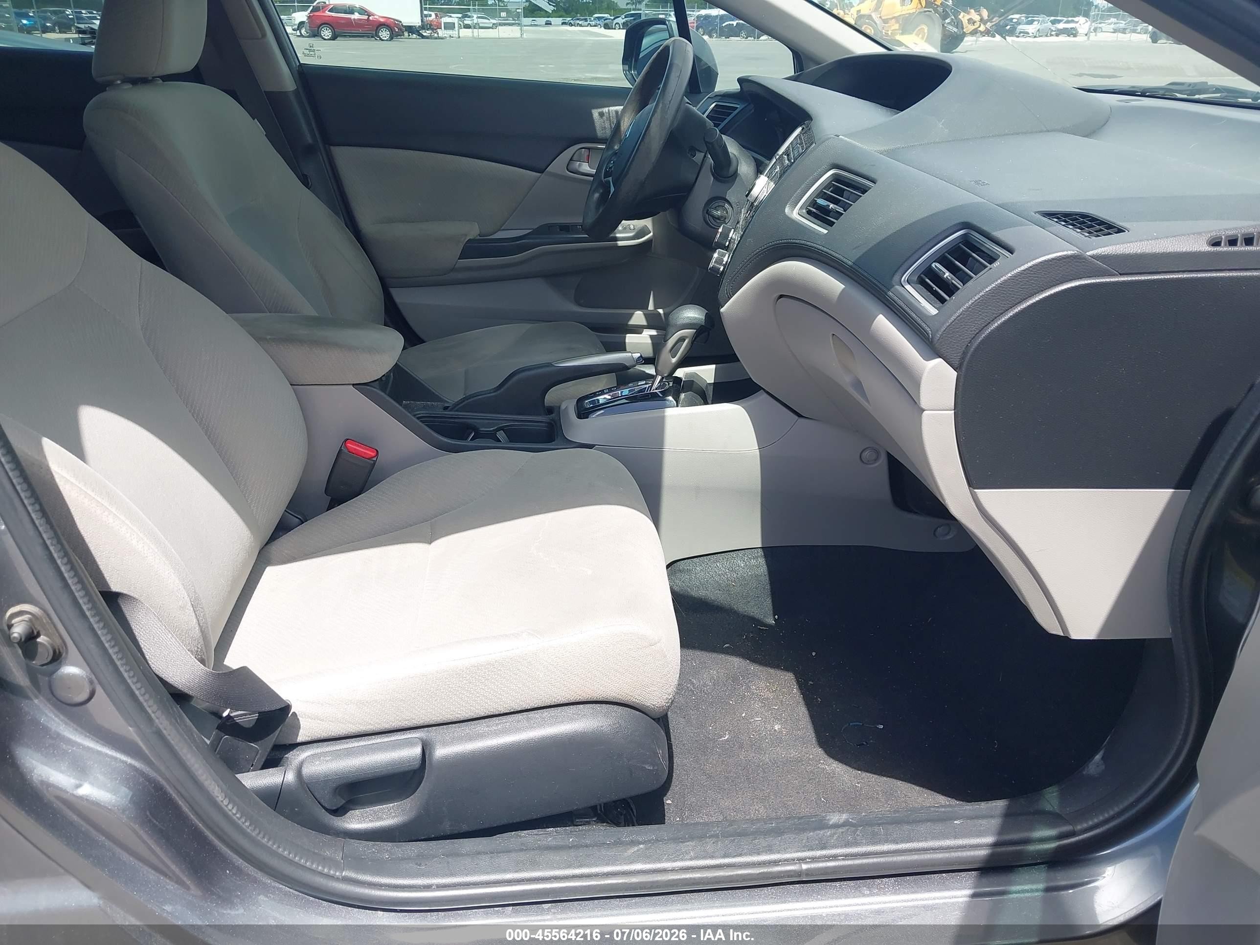 2013 Honda Civic Lx Gray vin: 2HGFB2F51DH300653