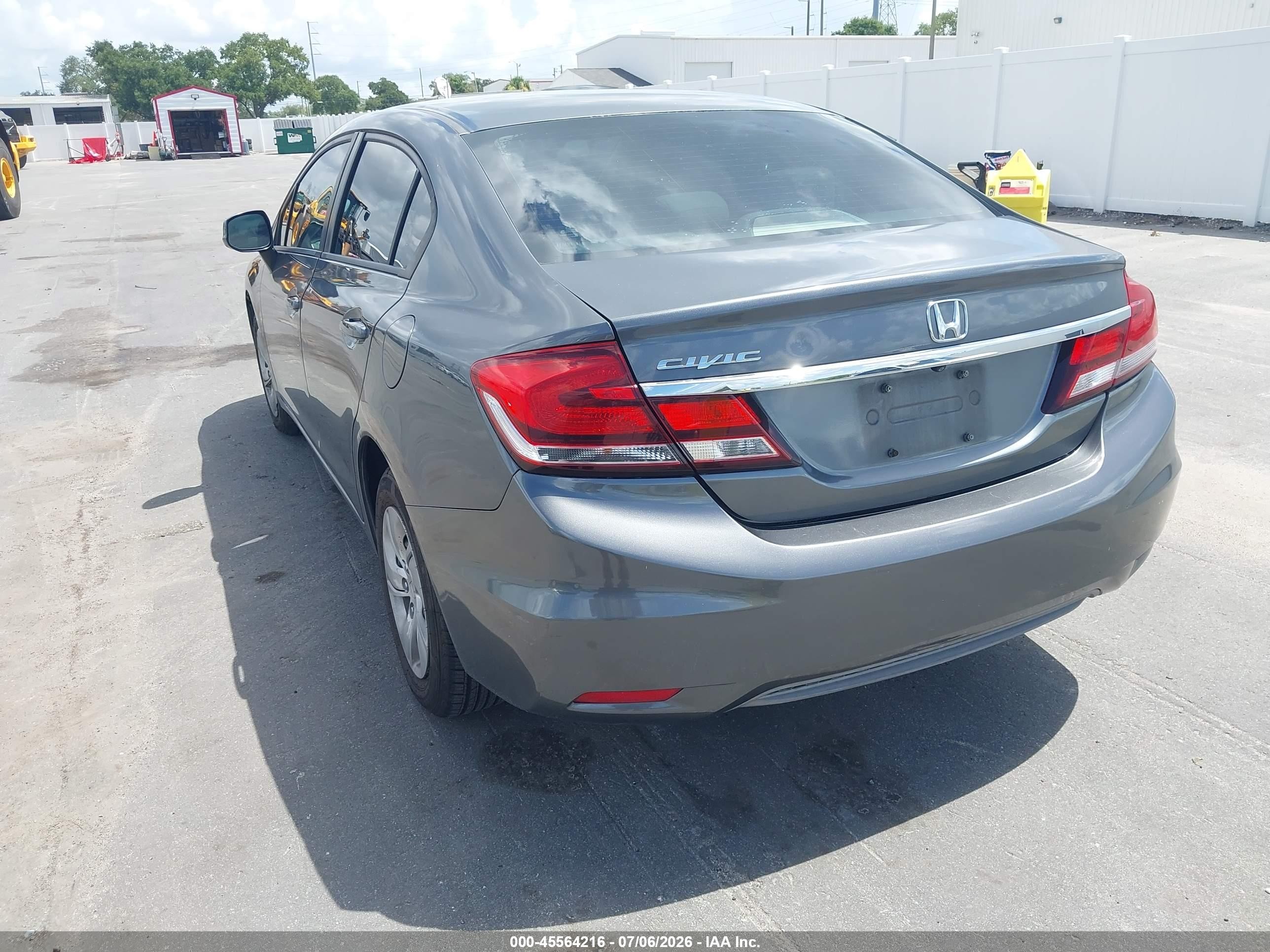 2013 Honda Civic Lx Gray vin: 2HGFB2F51DH300653