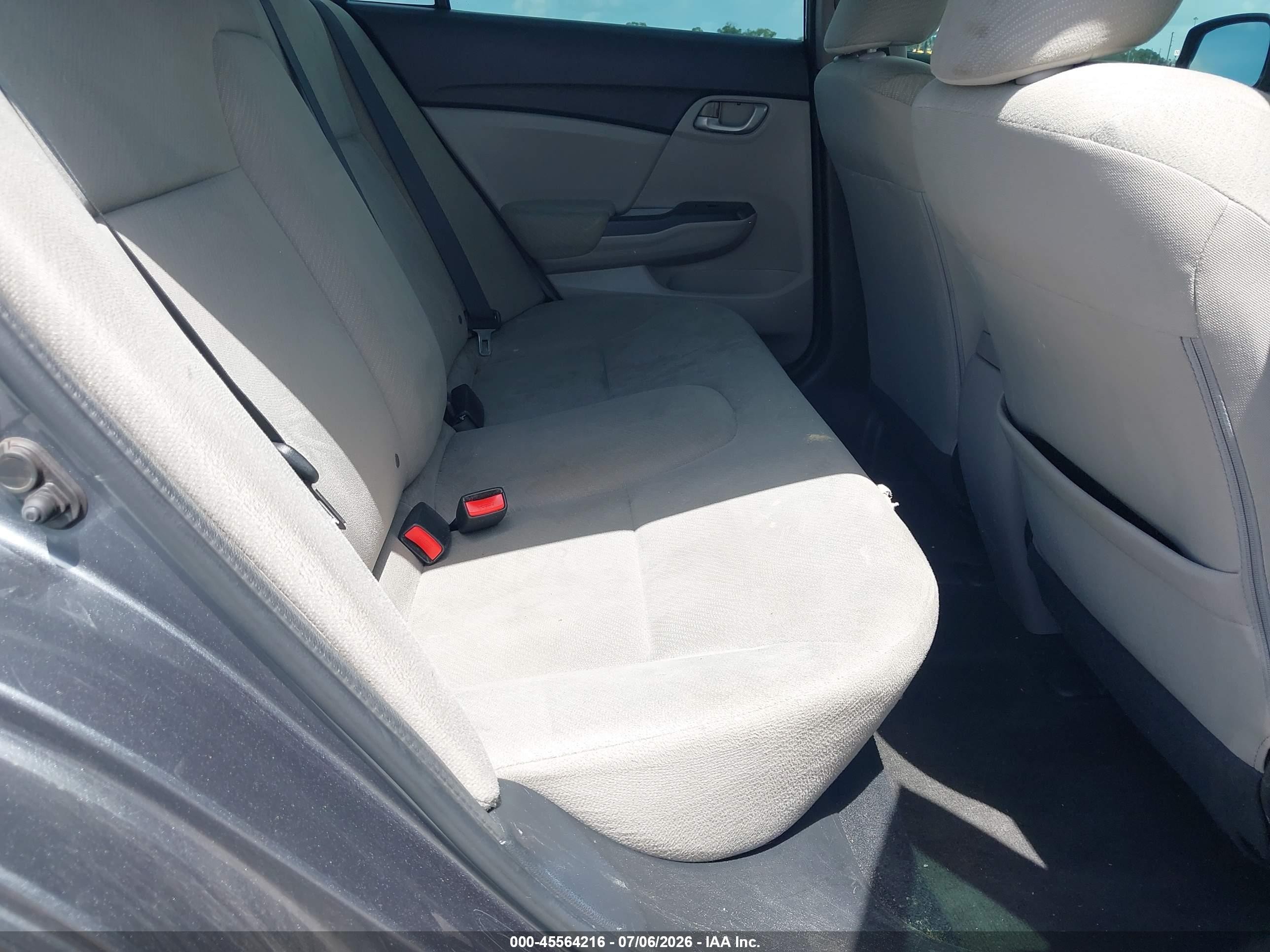 2013 Honda Civic Lx Gray vin: 2HGFB2F51DH300653