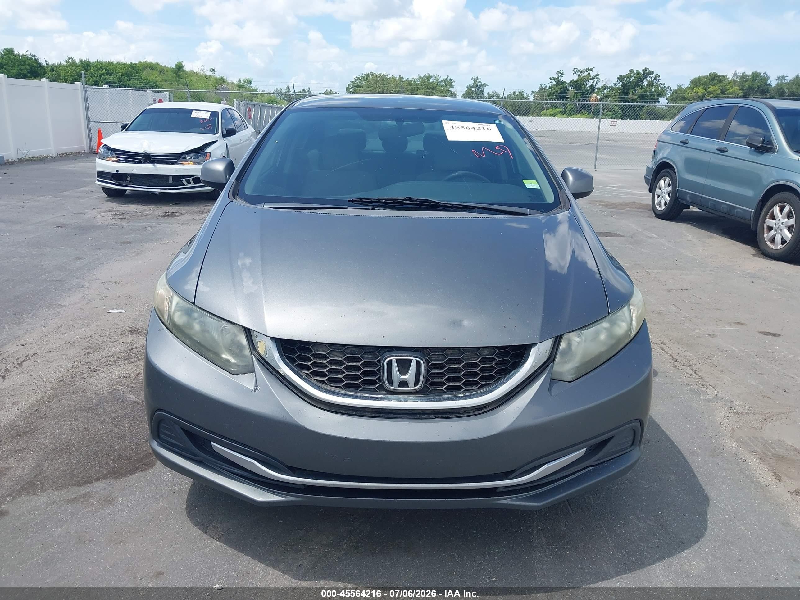 2013 Honda Civic Lx Gray vin: 2HGFB2F51DH300653