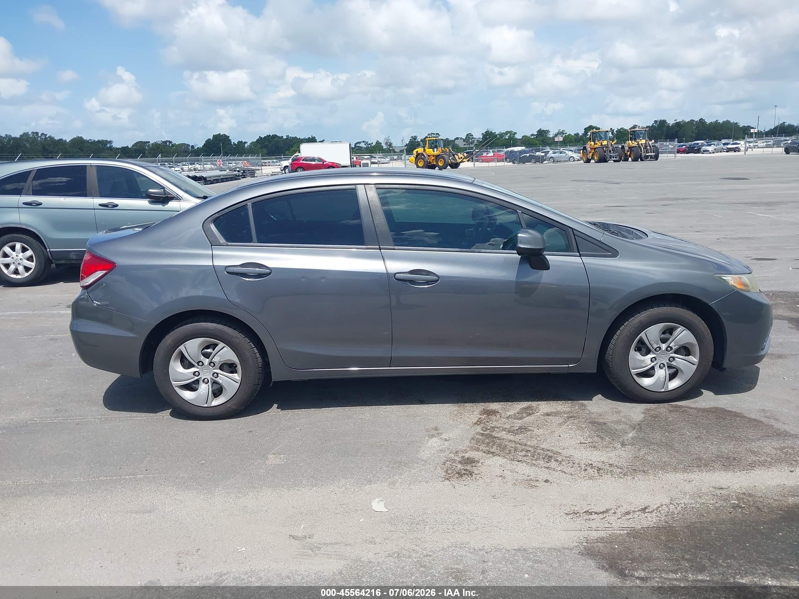 2013 Honda Civic Lx Gray vin: 2HGFB2F51DH300653