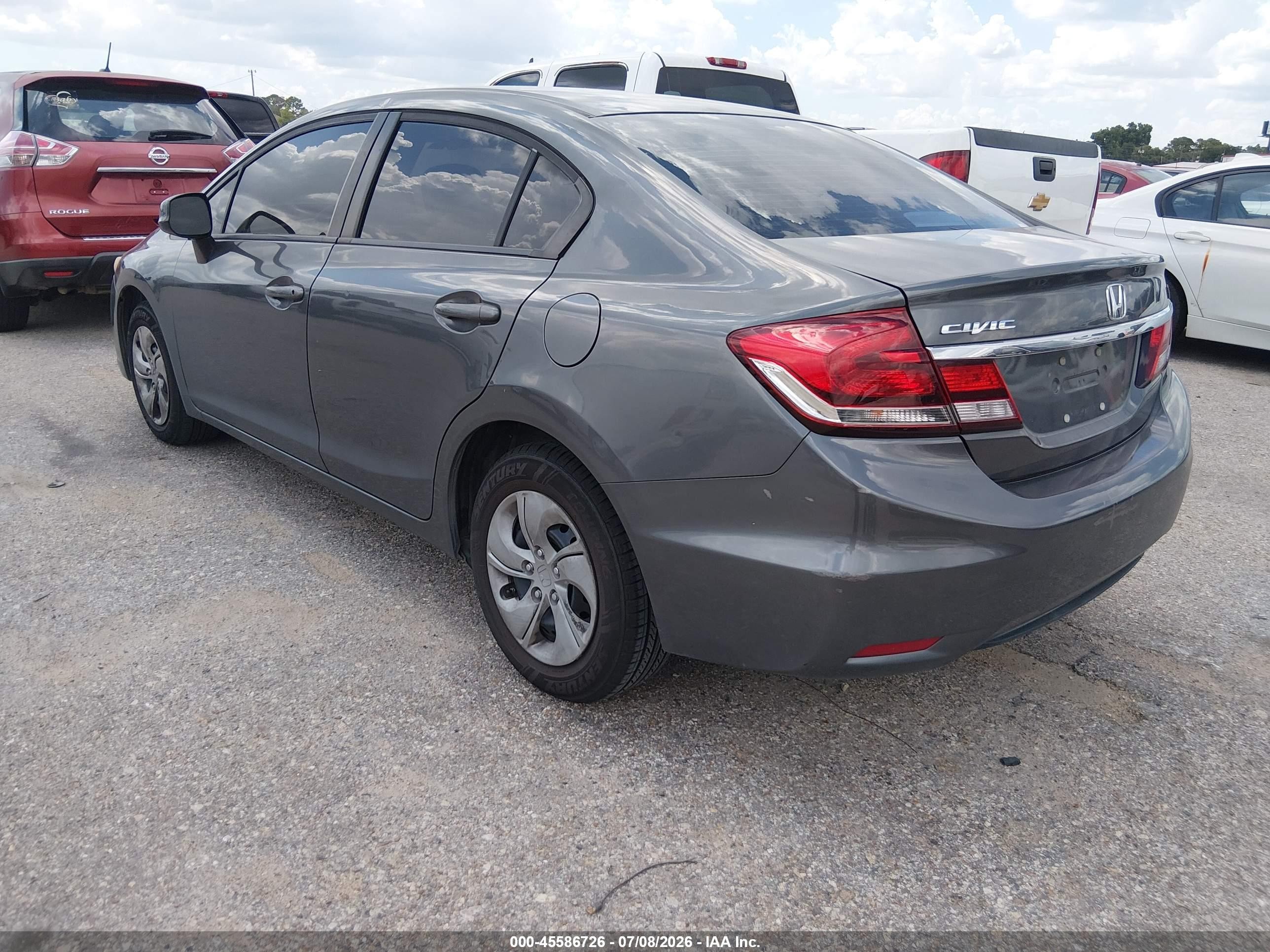 2013 Honda Civic Lx Gray vin: 2HGFB2F51DH302094