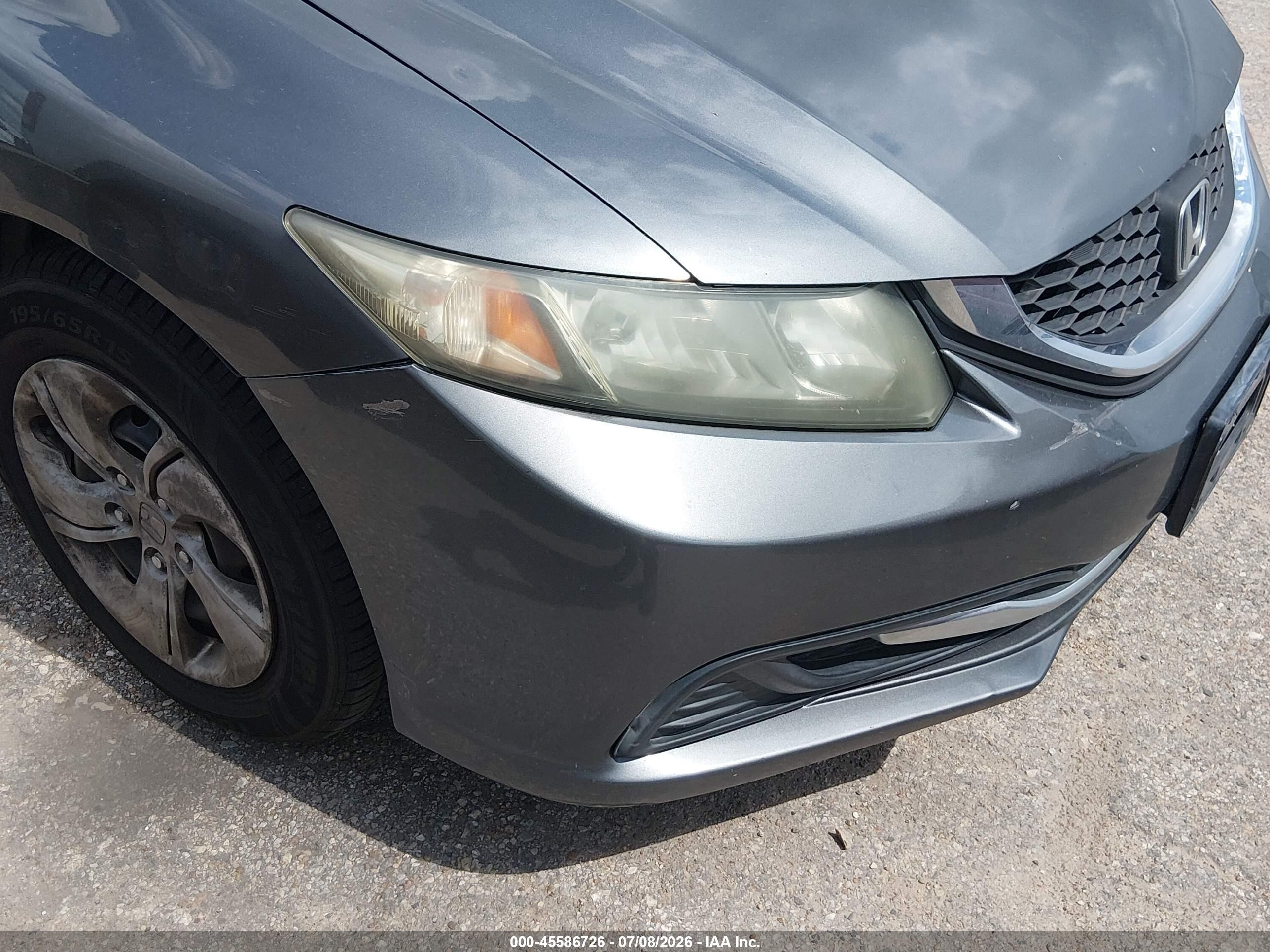 2013 Honda Civic Lx Gray vin: 2HGFB2F51DH302094