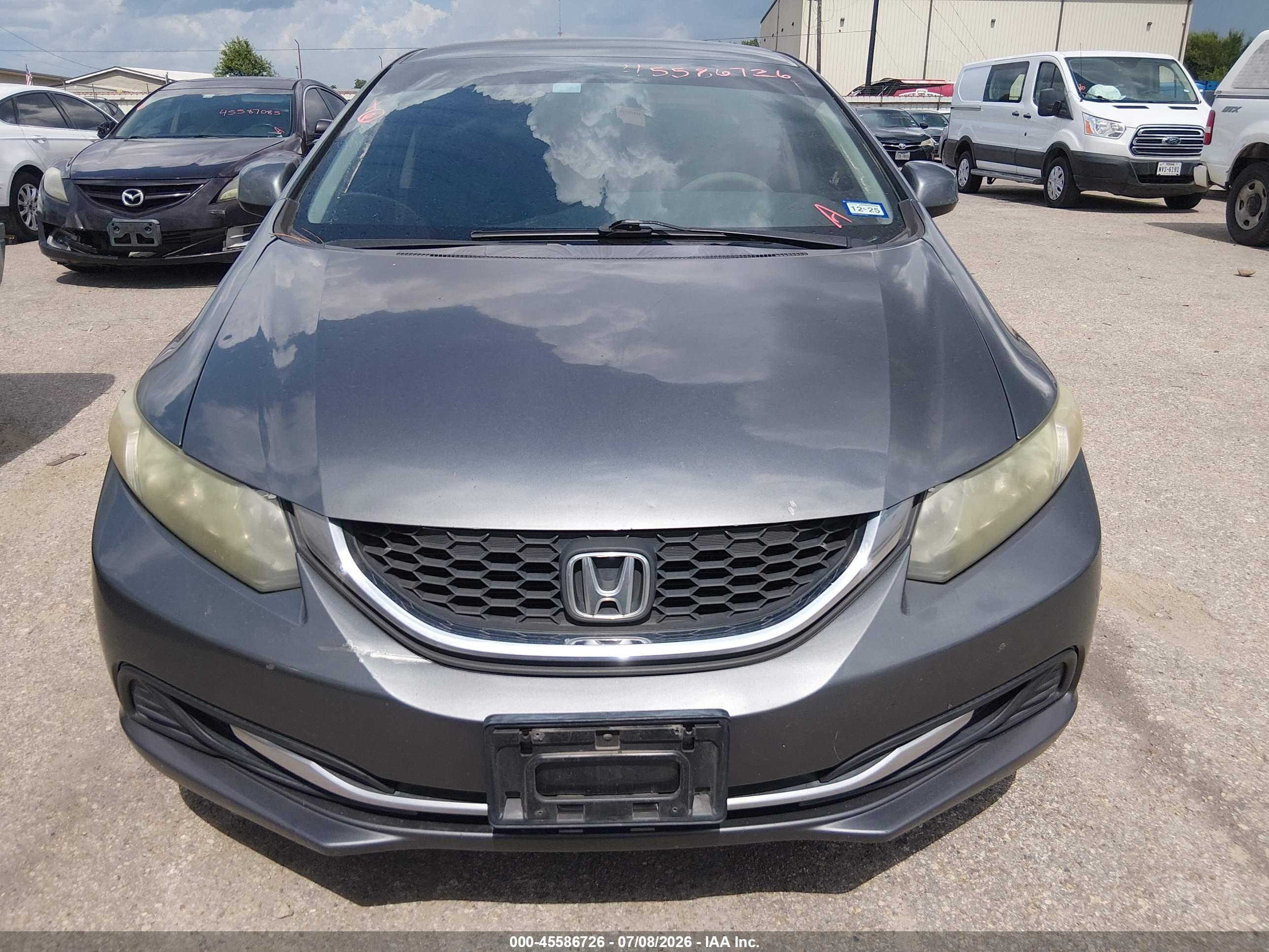 2013 Honda Civic Lx Gray vin: 2HGFB2F51DH302094