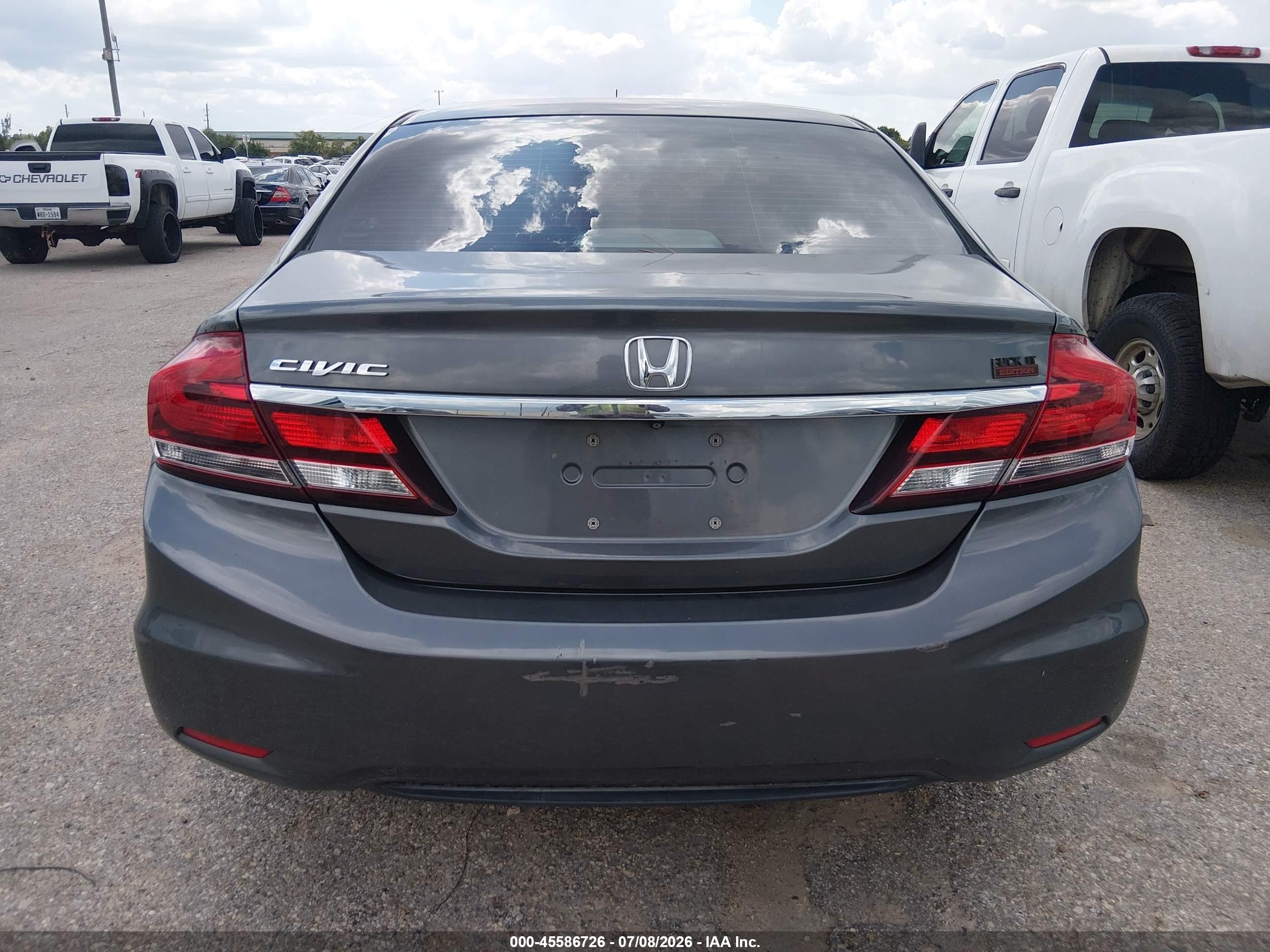 2013 Honda Civic Lx Gray vin: 2HGFB2F51DH302094