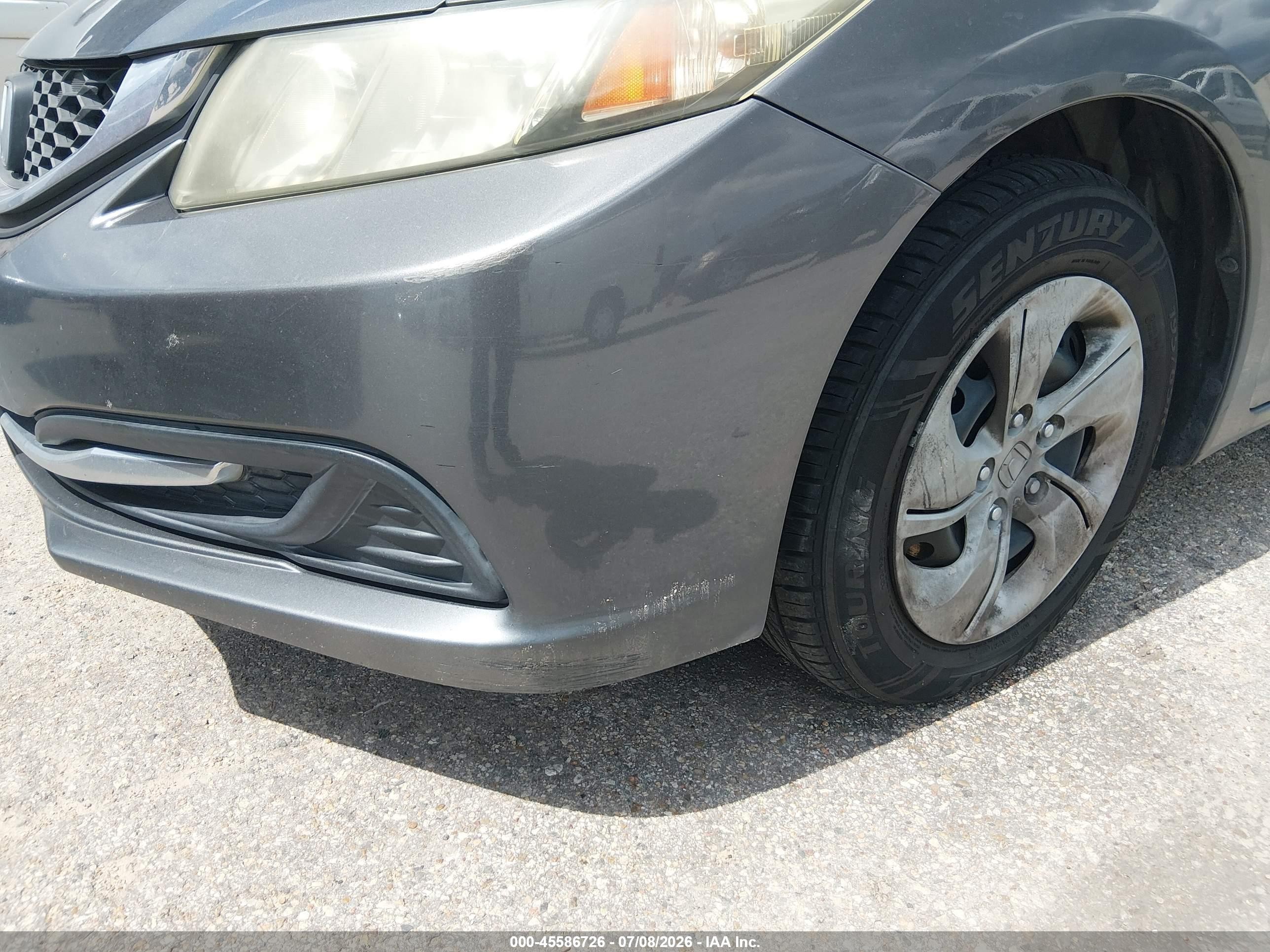 2013 Honda Civic Lx Gray vin: 2HGFB2F51DH302094