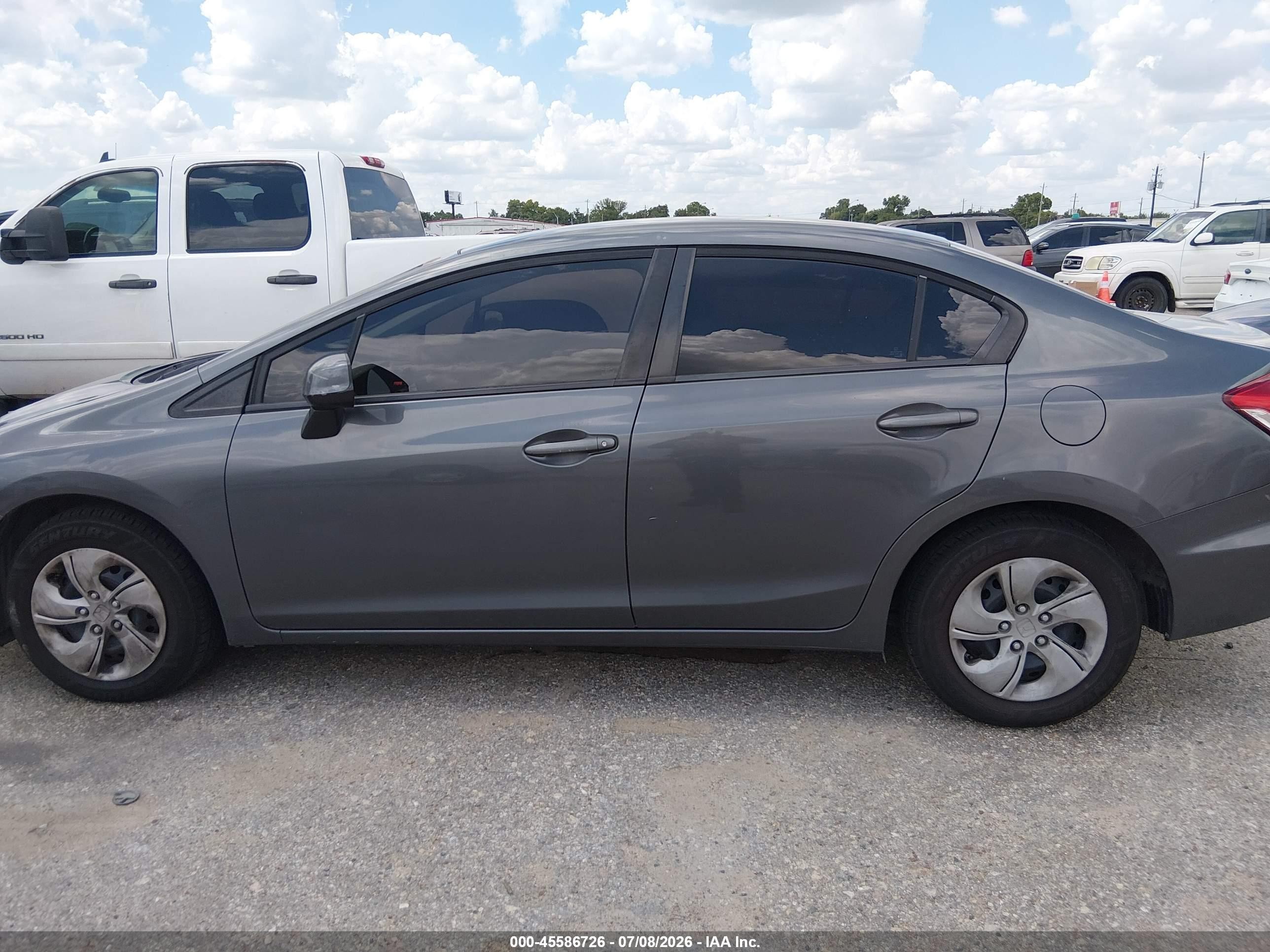 2013 Honda Civic Lx Gray vin: 2HGFB2F51DH302094