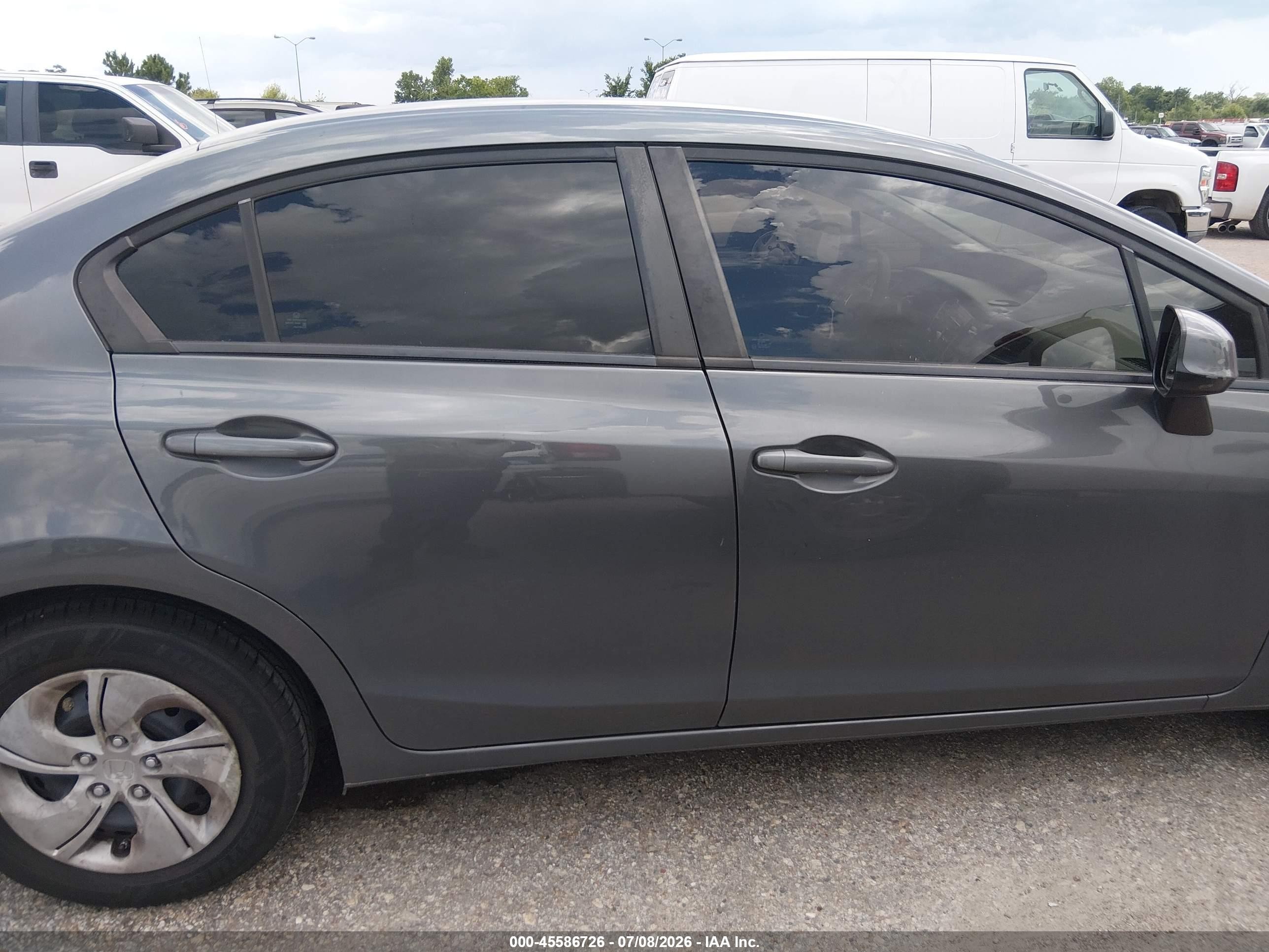 2013 Honda Civic Lx Gray vin: 2HGFB2F51DH302094