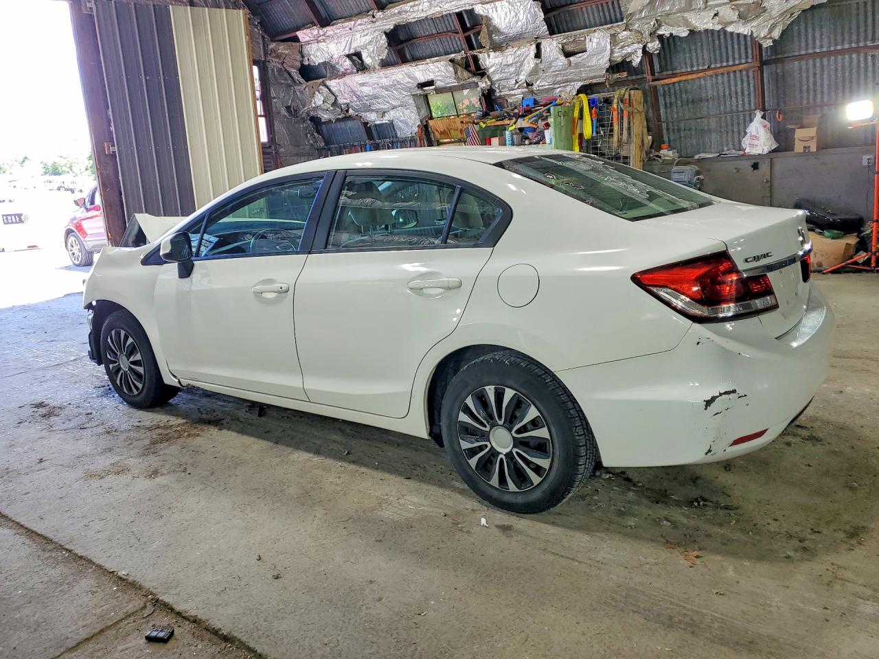 2013 Honda Civic Lx White vin: 2HGFB2F51DH504983