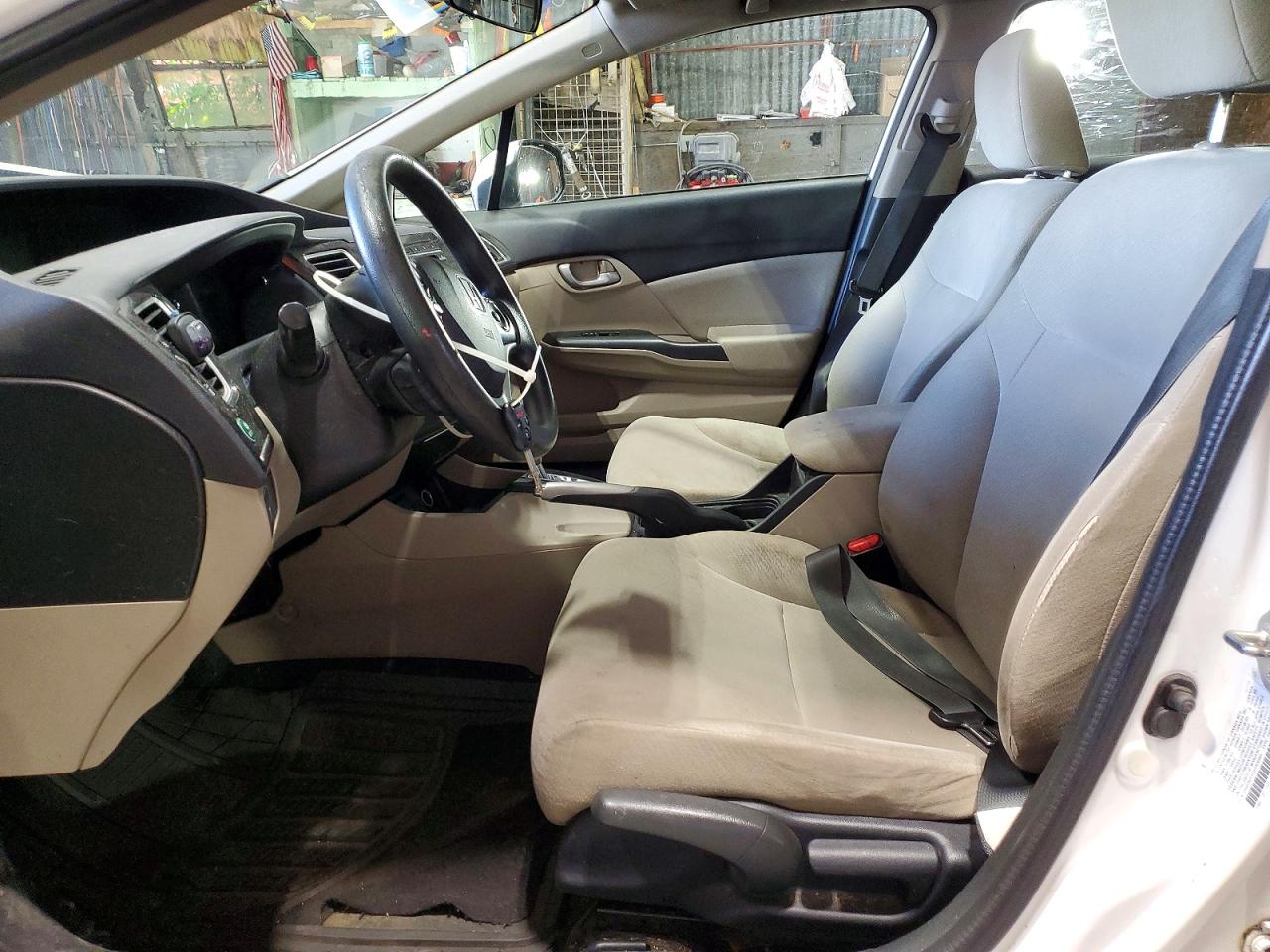 2013 Honda Civic Lx White vin: 2HGFB2F51DH504983