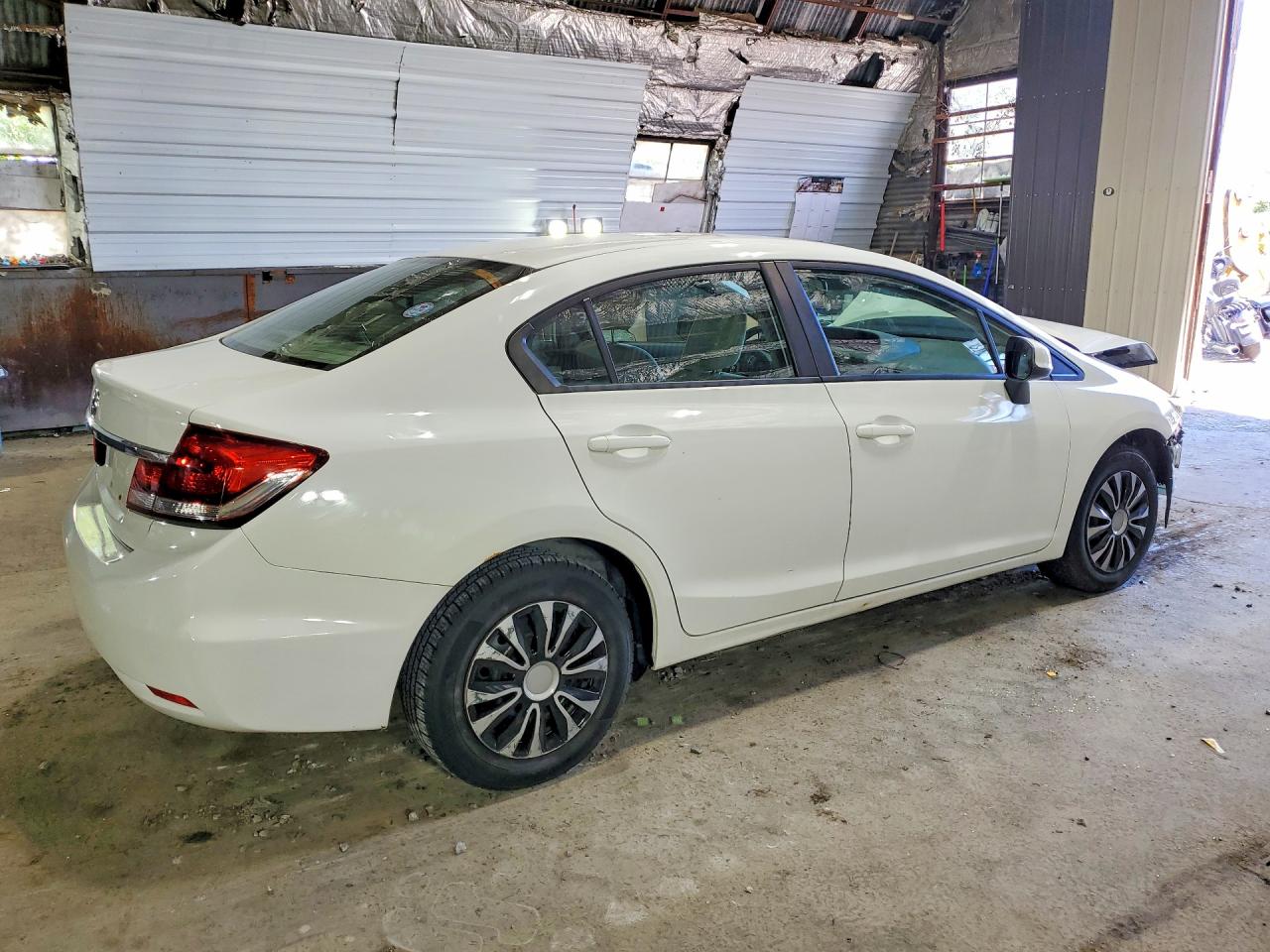 2013 Honda Civic Lx White vin: 2HGFB2F51DH504983