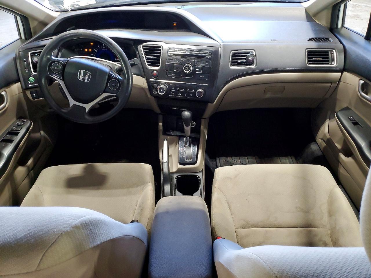 2013 Honda Civic Lx White vin: 2HGFB2F51DH504983