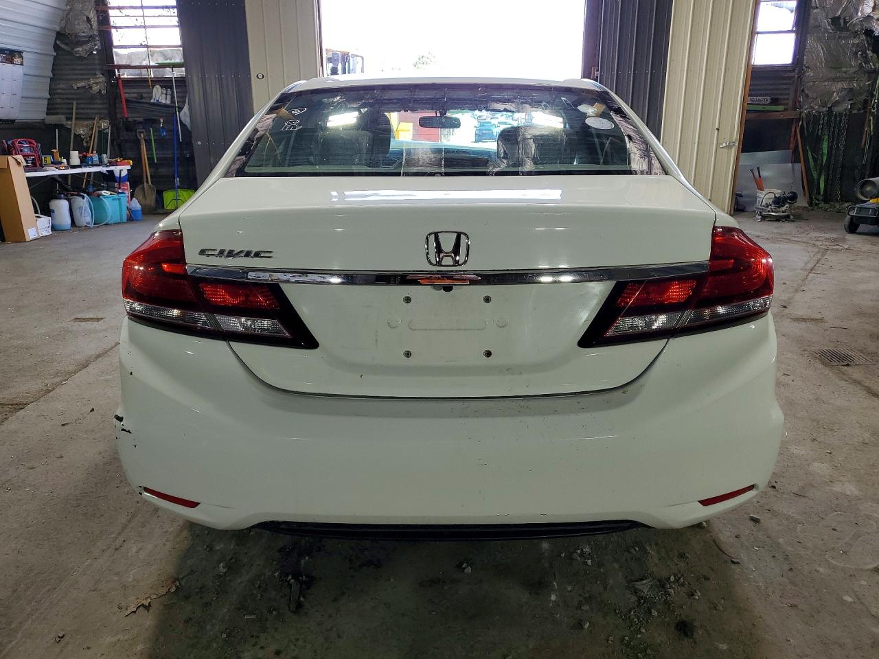 2013 Honda Civic Lx White vin: 2HGFB2F51DH504983