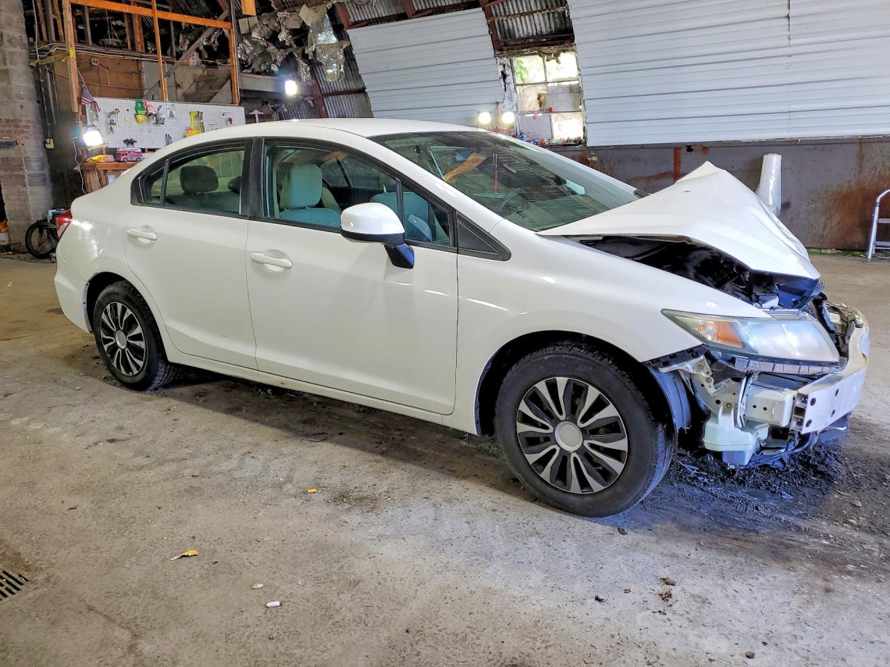 2013 Honda Civic Lx White vin: 2HGFB2F51DH504983