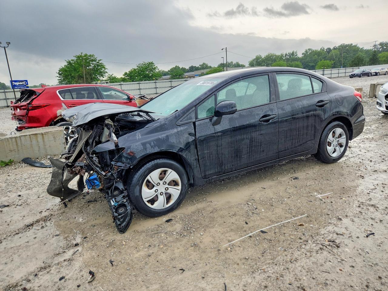2013 Honda Civic Lx Black vin: 2HGFB2F51DH513201