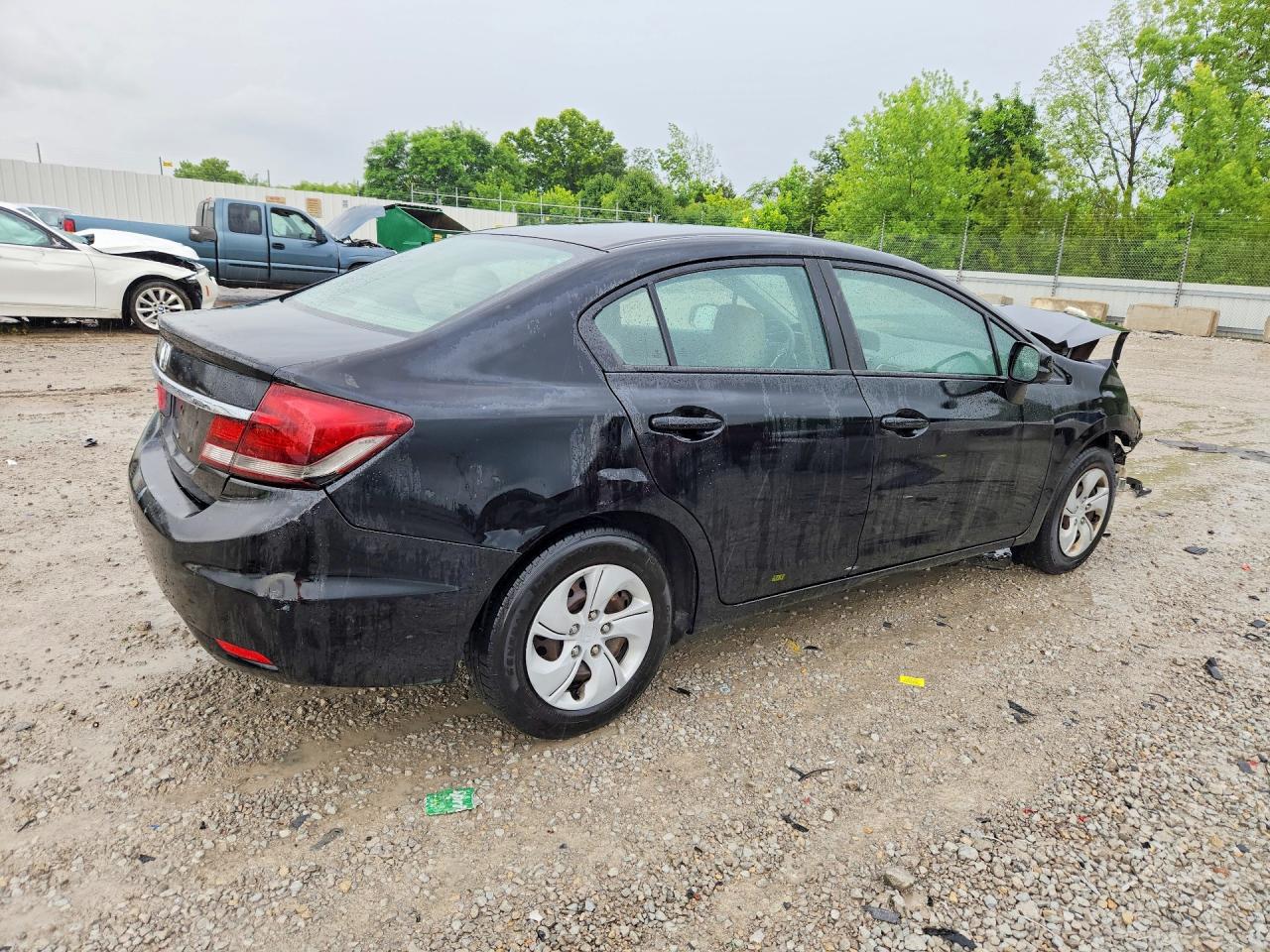 2013 Honda Civic Lx Black vin: 2HGFB2F51DH513201