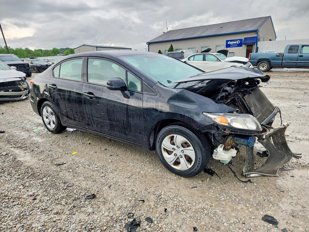 2013 Honda Civic Lx Black vin: 2HGFB2F51DH513201