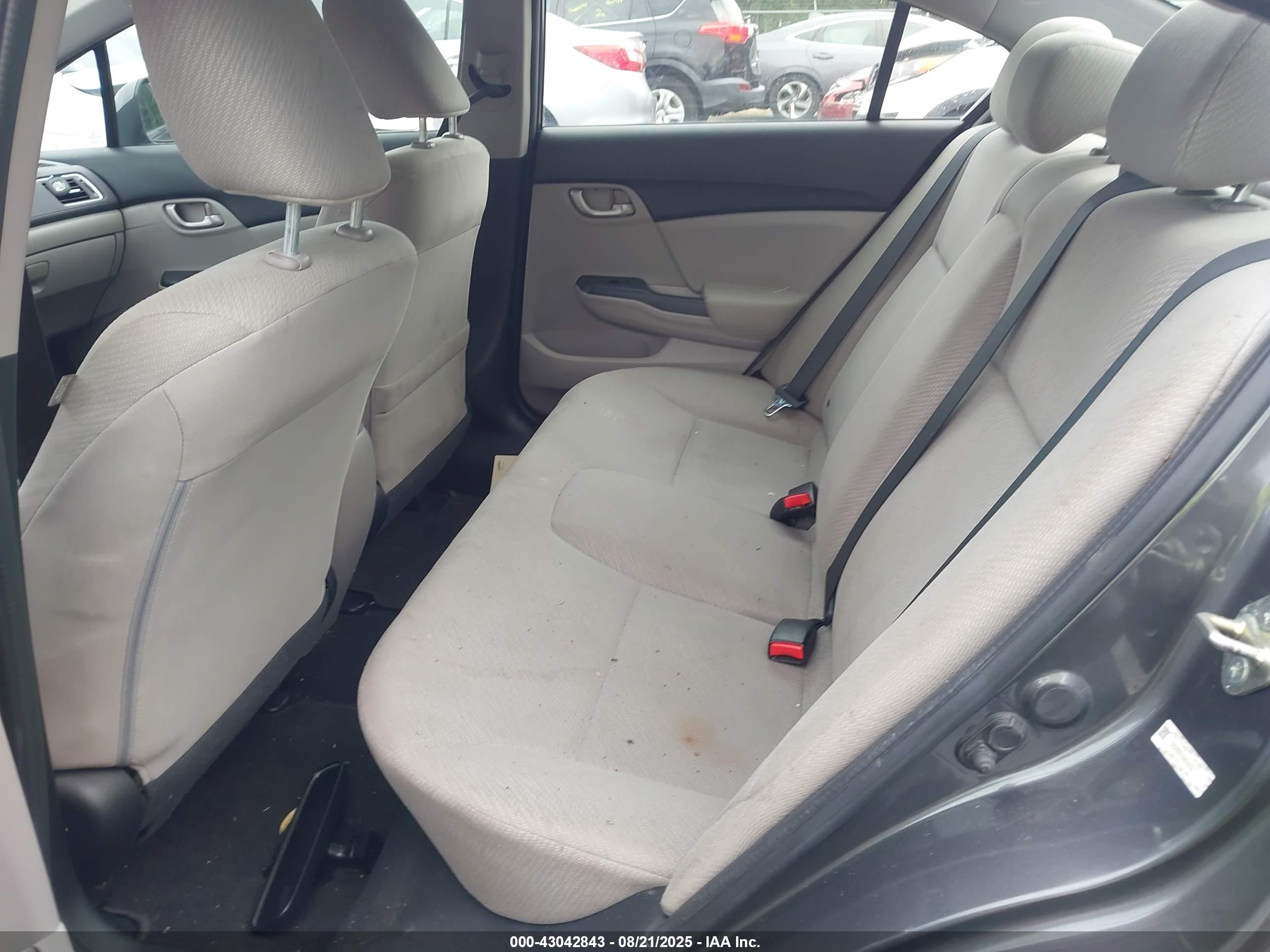 2013 Honda Civic Lx Gray vin: 2HGFB2F51DH514378